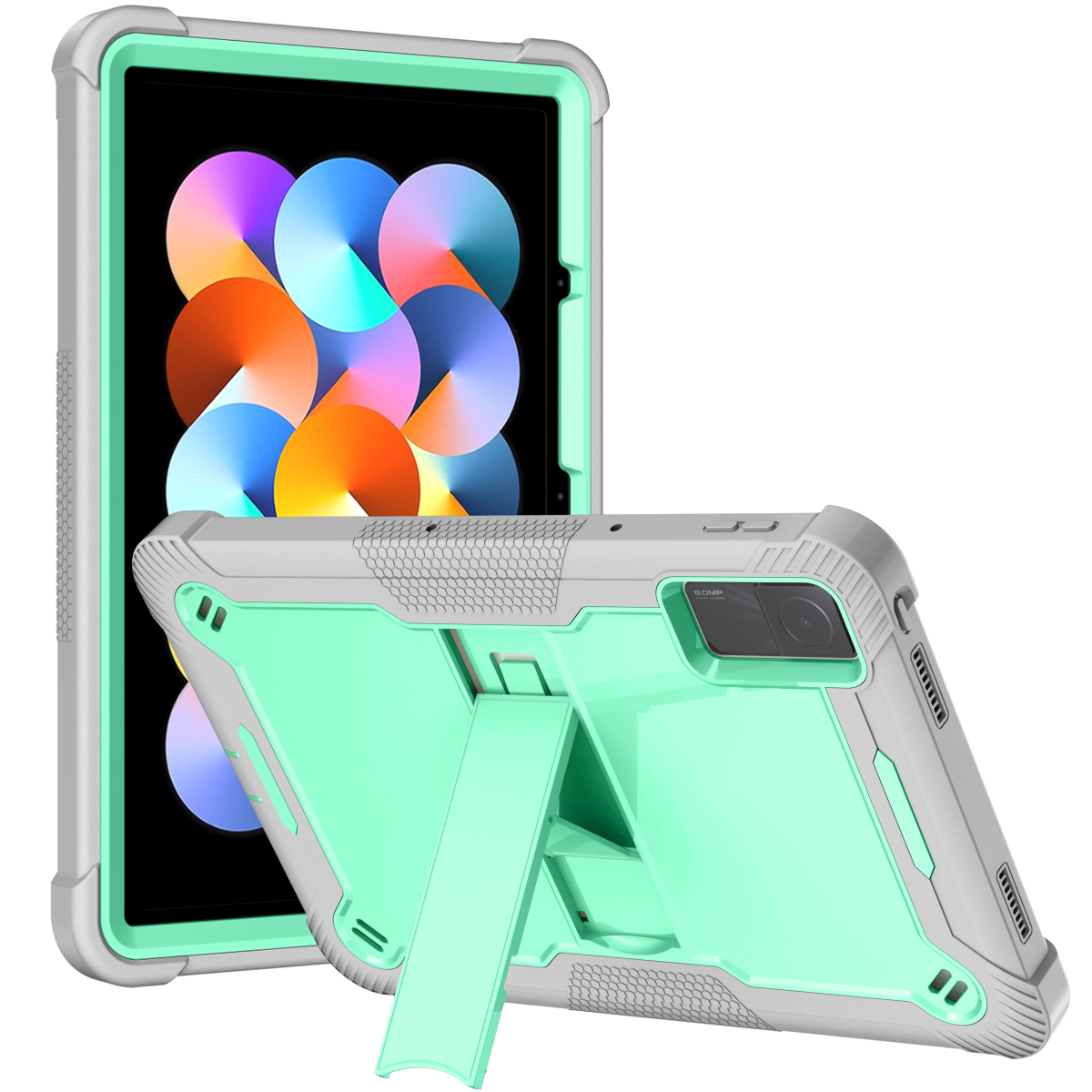 TOZIZO Kids Shockproof Rugged Tablet Case for Redmi Pad 10.61 inch with Kickstand – Heavy Duty Anti-Slip Protective Tablet Cover