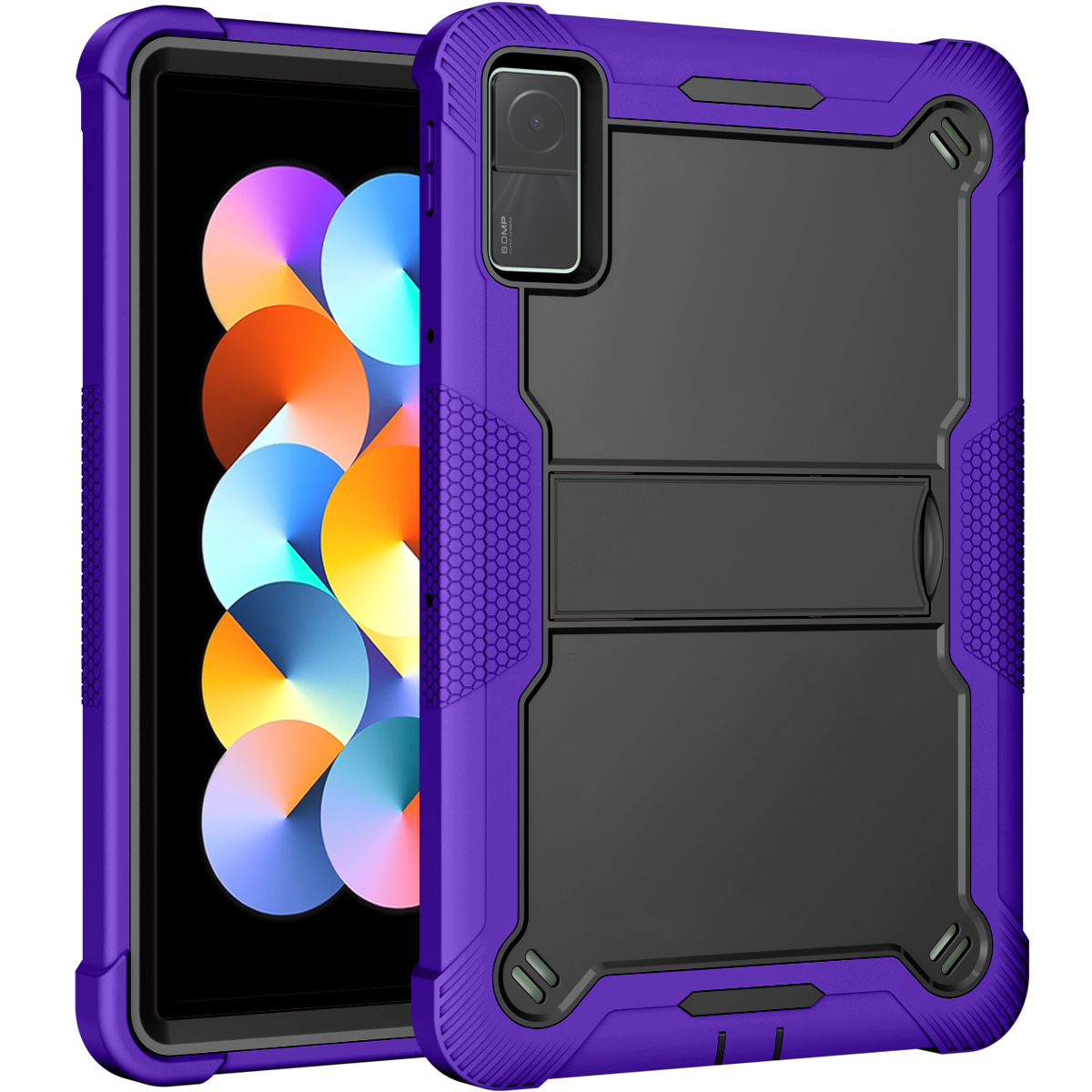 TOZIZO Purple Black Private Label Shockproof Case for Xiaomi Redmi Pad 10.61-inch | OEM/ODM Rugged Cover