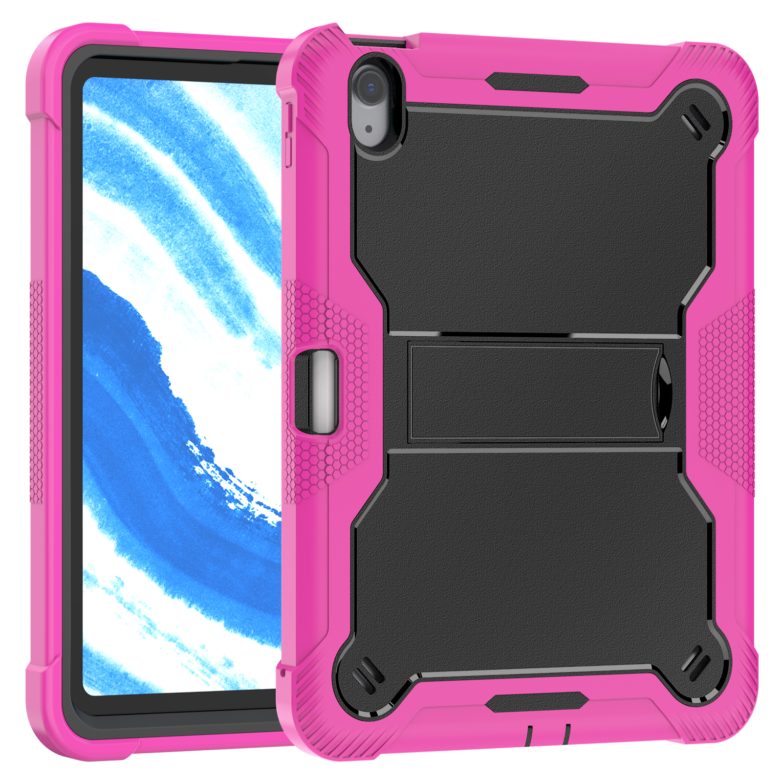 TOZIZO Rose Red Rugged Stand Case for iPad Air 11, Dust-Resistant Anti-Slip Shock Protection | Colorful B2B Wholesale