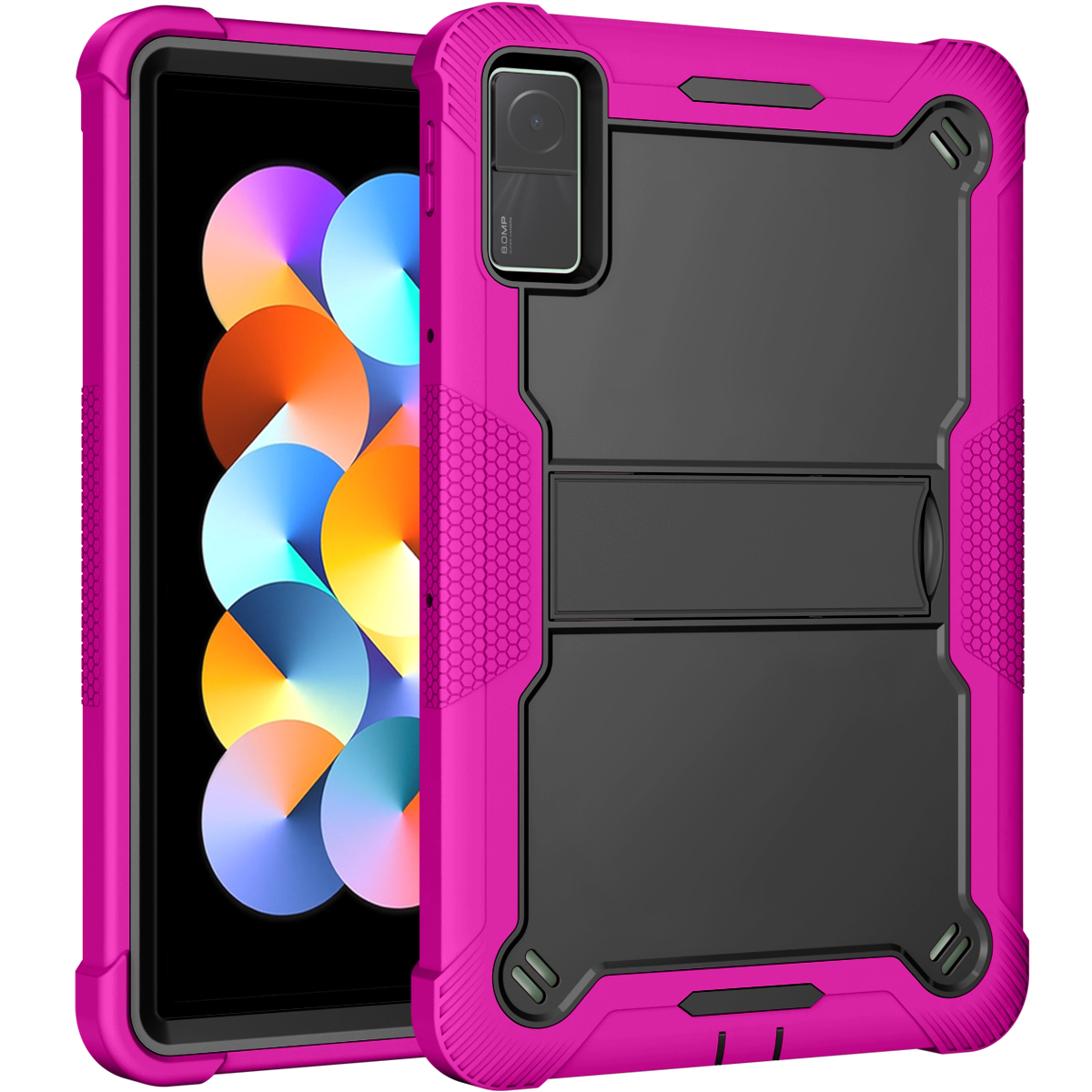 TOZIZO Rose Red Distributor Armor Tablet Case for Xiaomi Redmi Pad 10.61-inch | Heavy Duty PC Silicone Bulk Wholesale