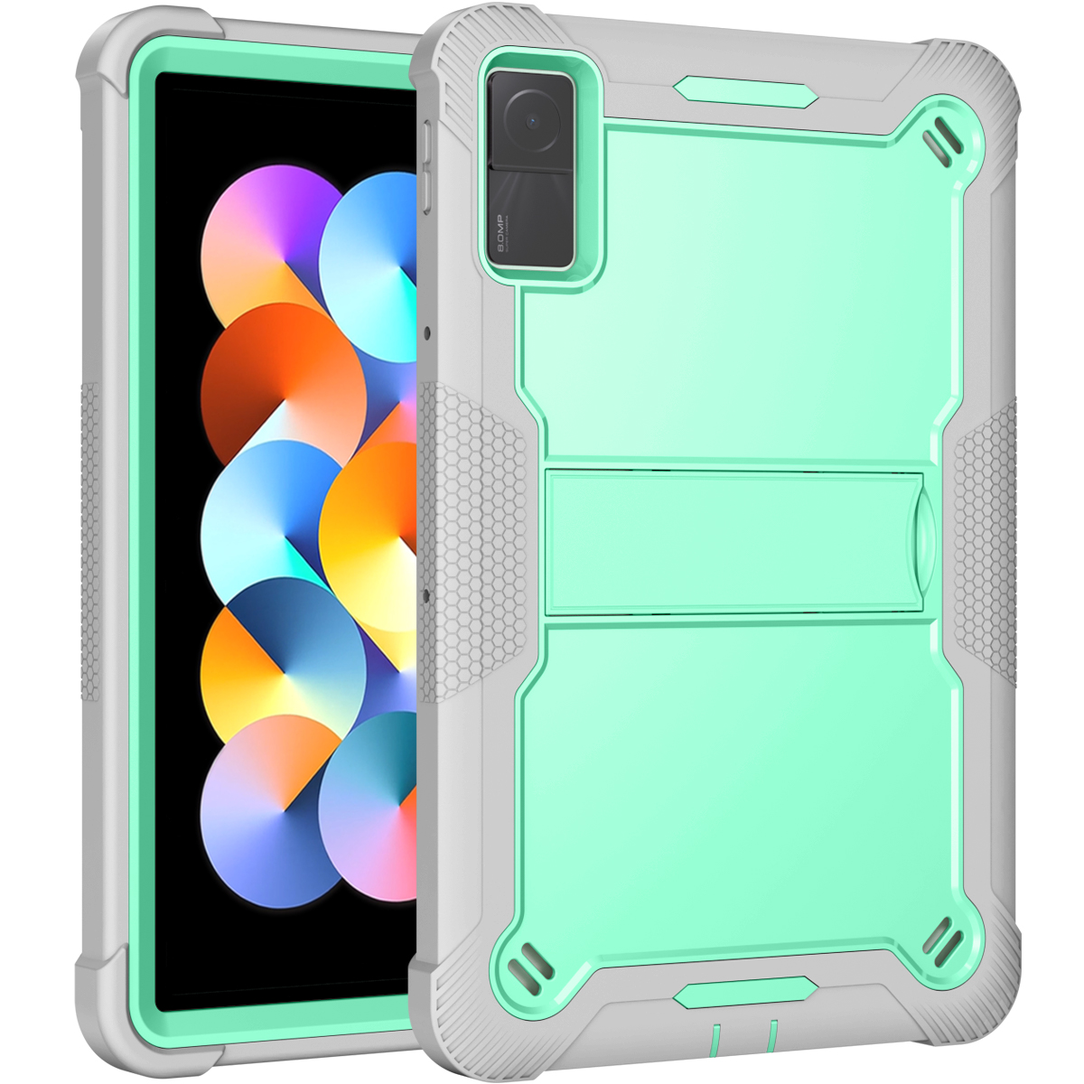 TOZIZO Grey Mint OEM Protective Tablet Shell for Xiaomi Redmi Pad 10.61-inch | Anti-Slip Foldable Stand Custom Supply