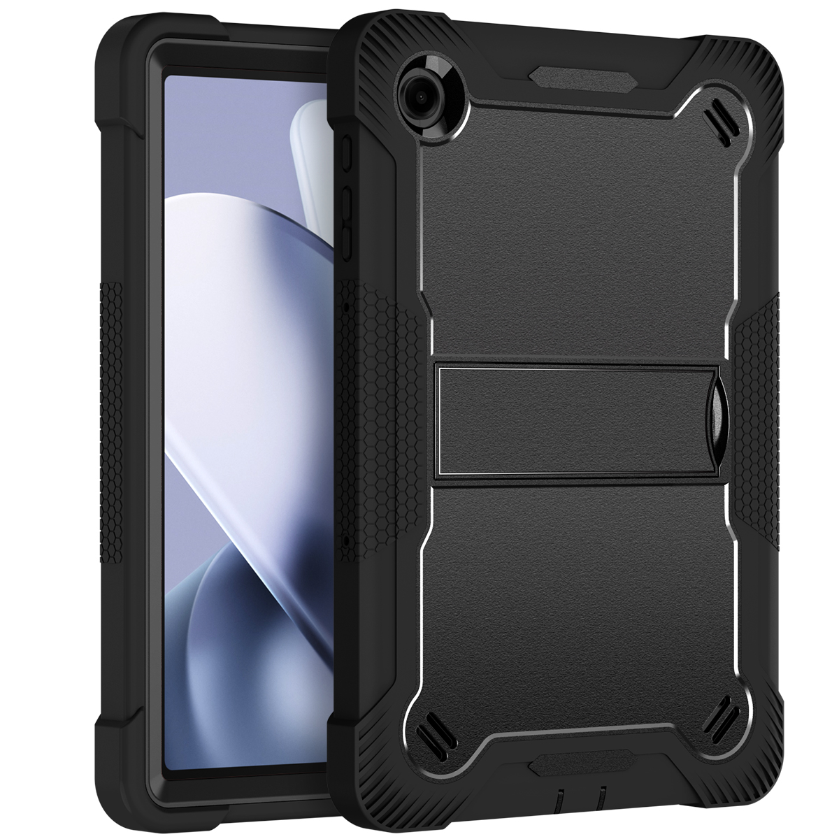 TOZIZO Black for REVVL Tab 2 5G Rugged Case | 3-in-1 Kickstand Cover for Enterprise Wholesale
