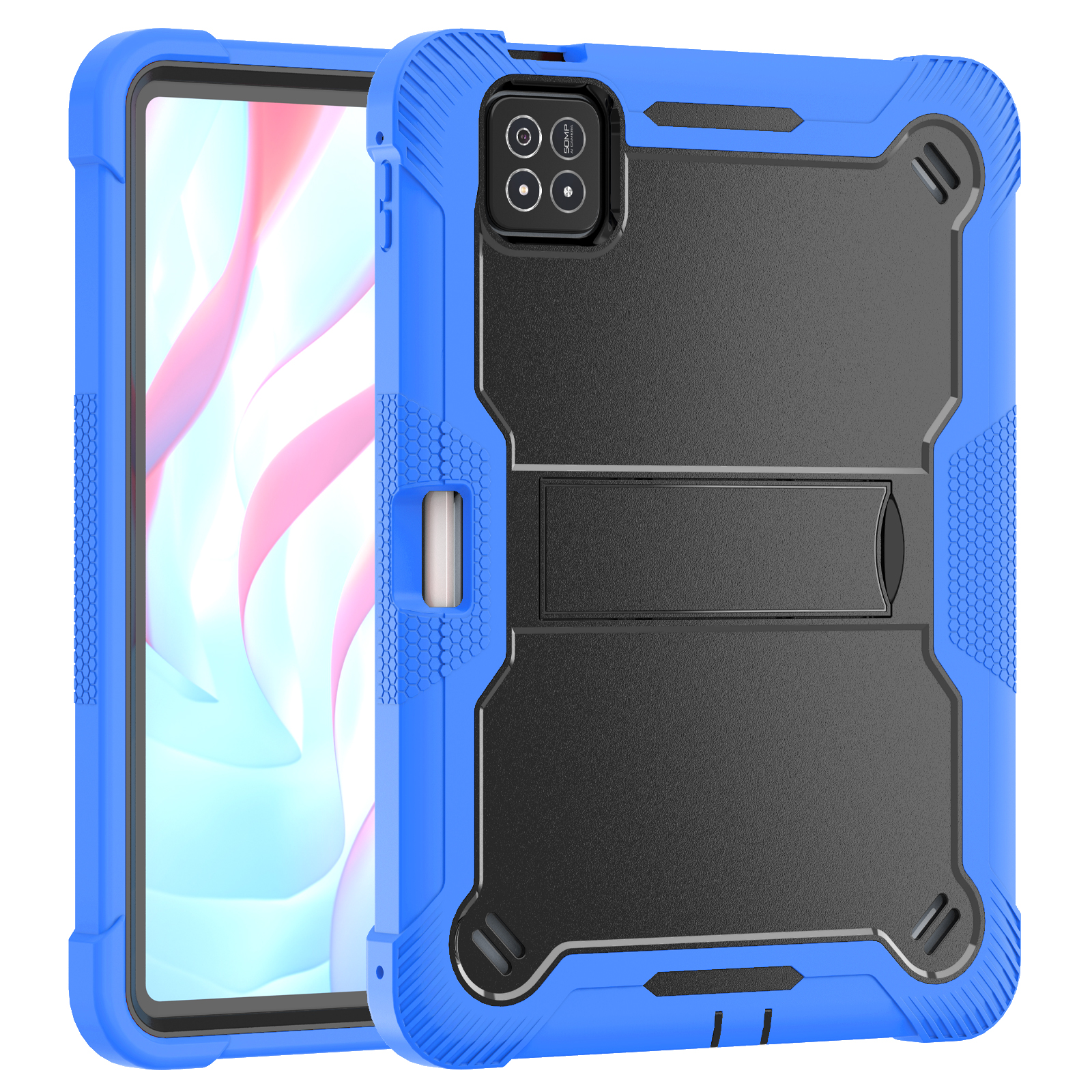 TOZIZO Dark Blue Protective Case for Xiaomi Pad 7 / 7 Pro with Multi-Angle Kickstand, Anti-Drop 3-Layer Hybrid Cover for Education & Business