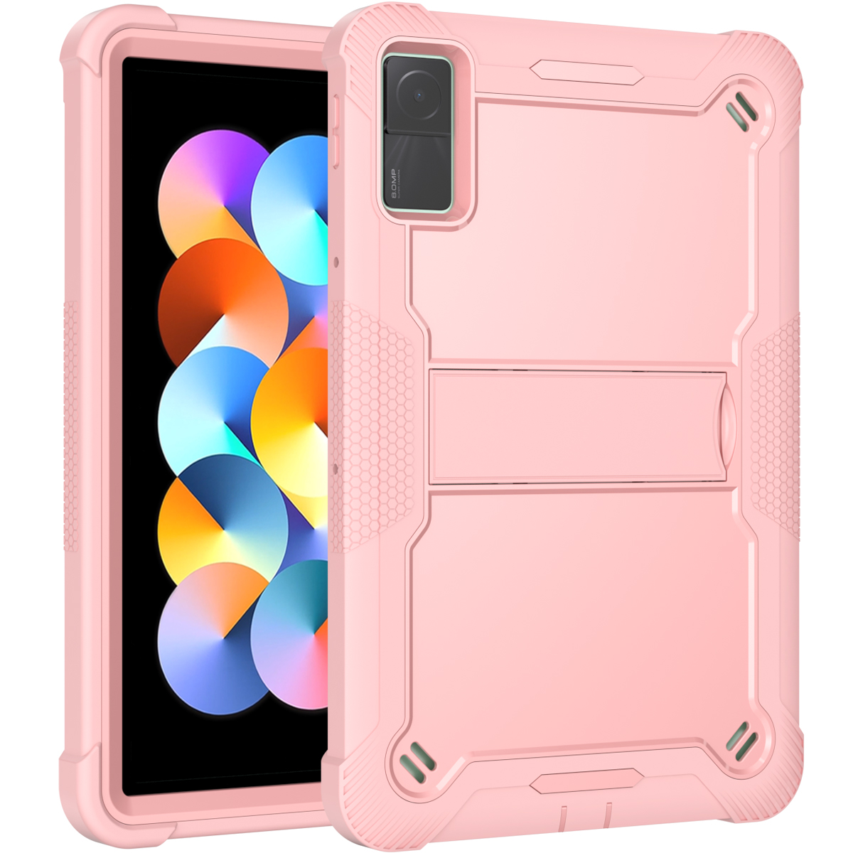 TOZIZO Rose Gold Retail-Ready Armor Case for Xiaomi Redmi Pad 10.61-inch | PC Silicone Drop Protection Wholesale