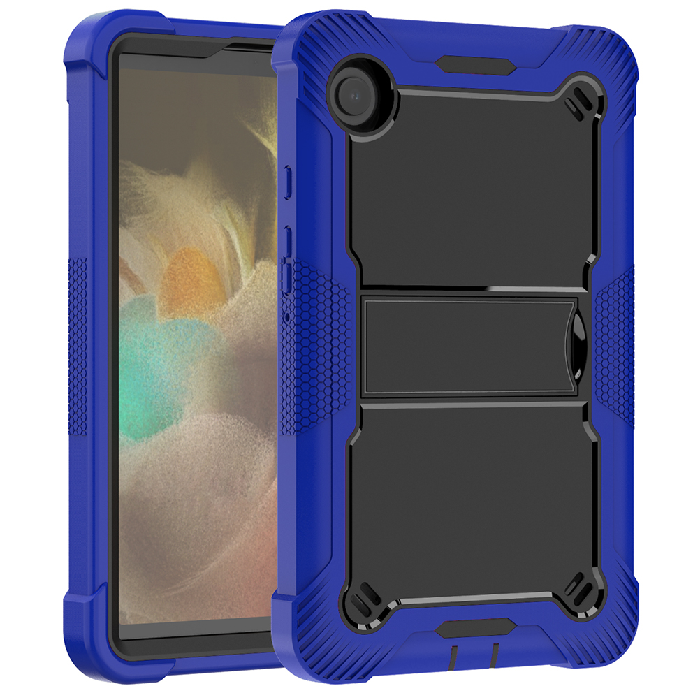 TOZIZO Samsung Galaxy Tab A11 A9 Rugged Hybrid Tablet Case with Horizontal Kickstand - Blue/Black