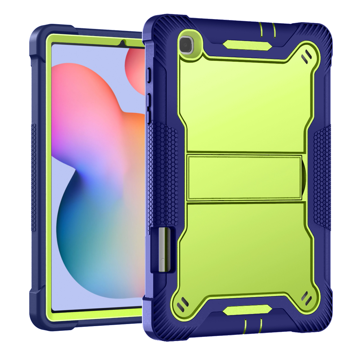 TOZIZO Navy Blue Enterprise Armor for Samsung Tab S6 Lite | Rugged Foldable Stand Case for Project Buyers