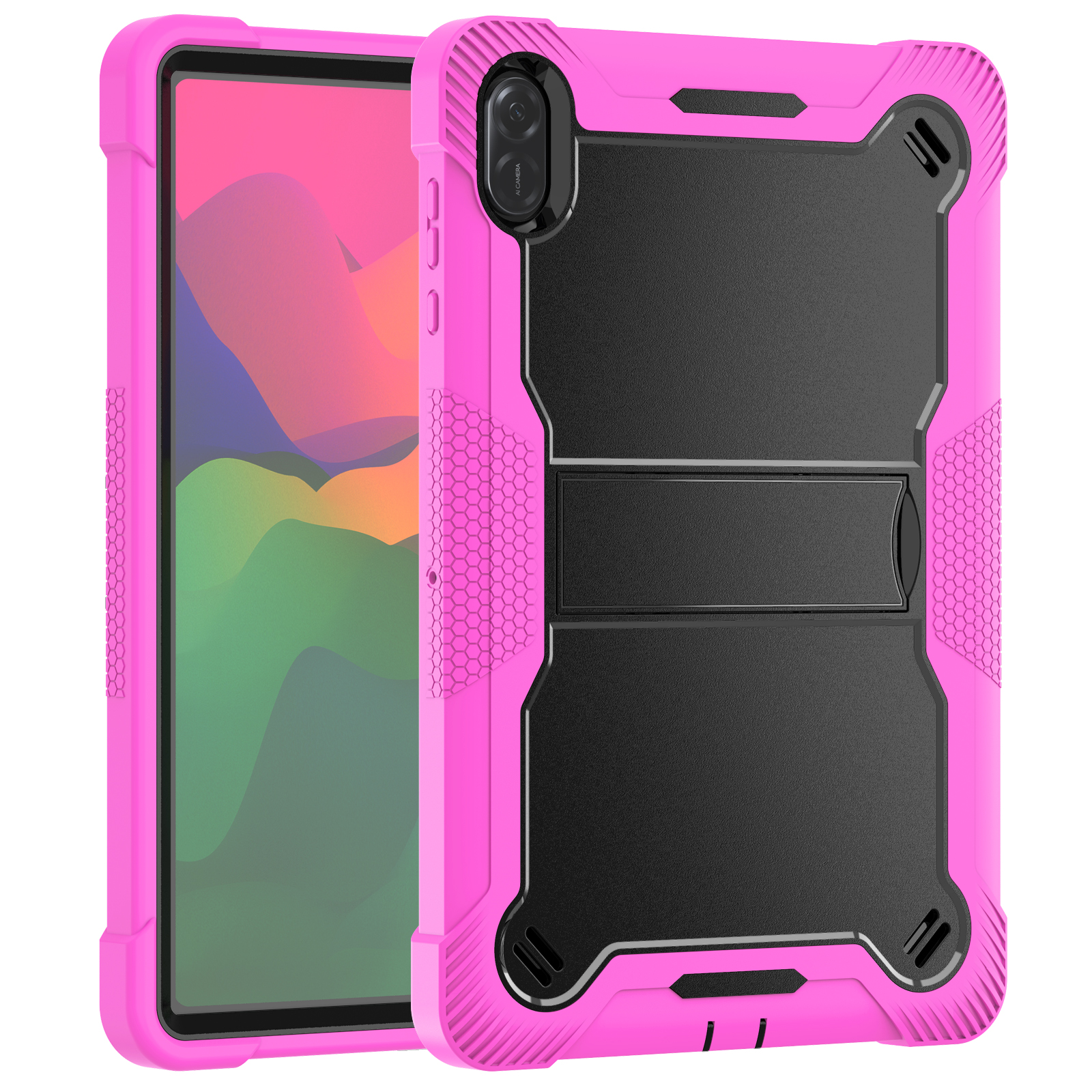 TOZIZO Rose Red For Honor X8a 11 Inch Shockproof Case – Rugged Foldable Stand Cover for Wholesale, Importers & Reseller Channels