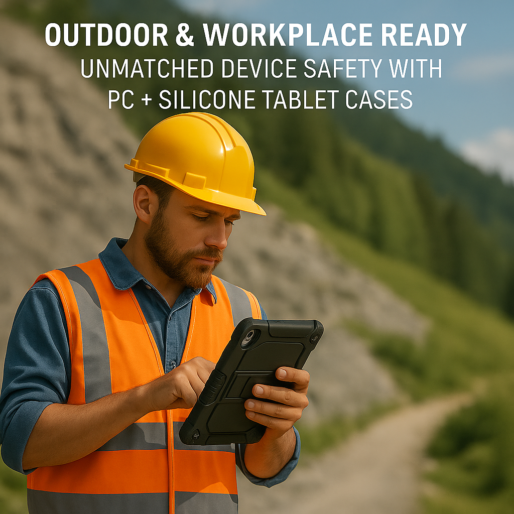Outdoor & Workplace Ready: Unmatched Device Safety with PC + Silicone Tablet Cases
