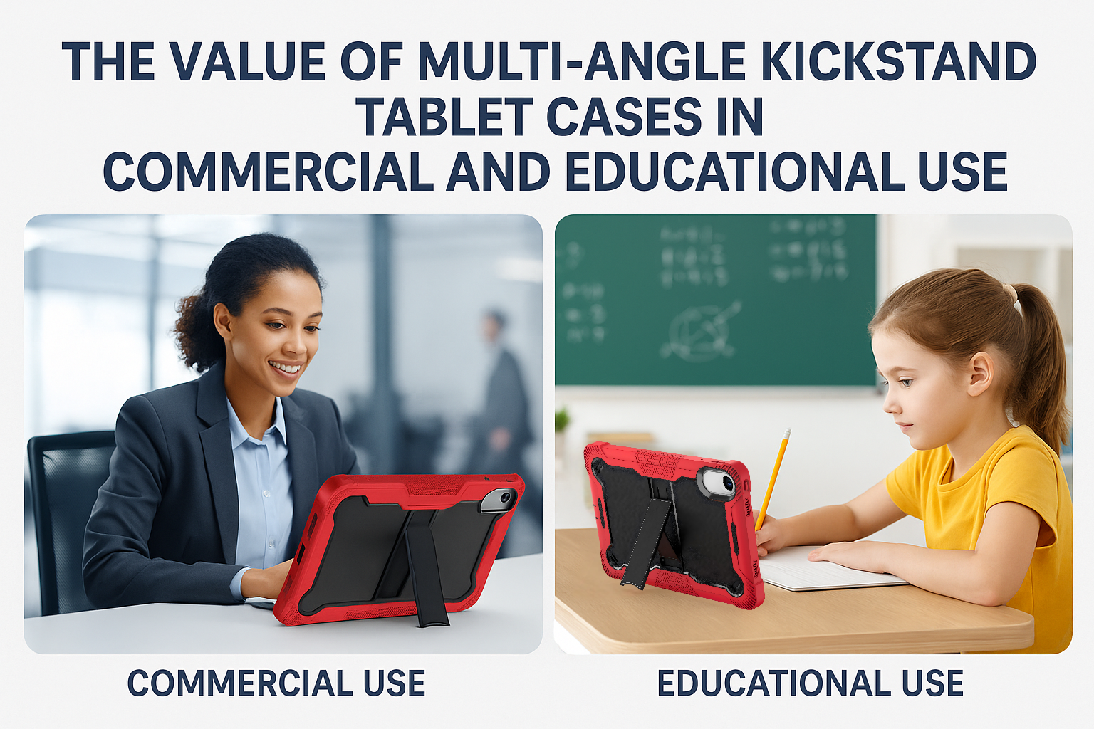 The Value of Multi-Angle Kickstand Tablet Cases in Commercial and Educational Use