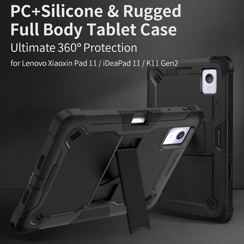 PC+Silicone & Rugged Full Body Tablet Case for Lenovo Xiaoxin Pad 11 / iDeaPad 11 / K11 Gen2 – Ultimate 360° Protection