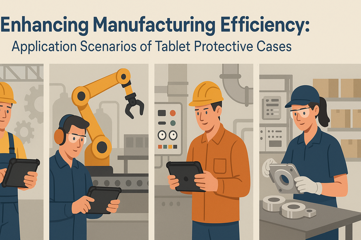 Enhancing Manufacturing Efficiency: Application Scenarios of Tablet Protective Cases