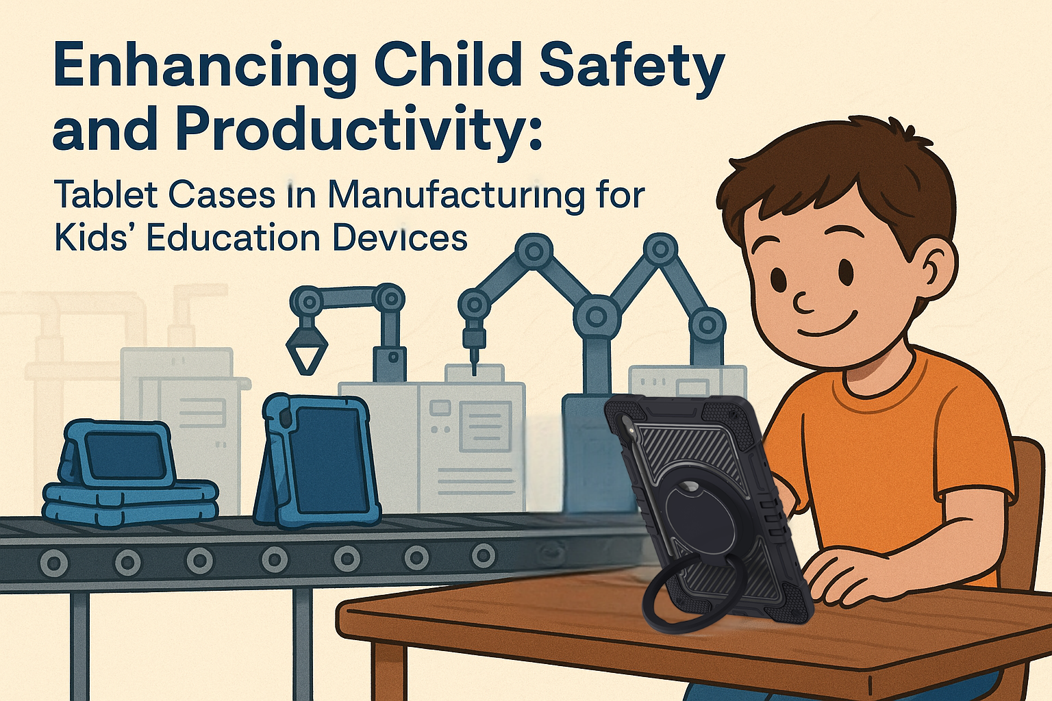 Enhancing Child Safety and Productivity: Tablet Cases in Manufacturing for Kids' Education Devices