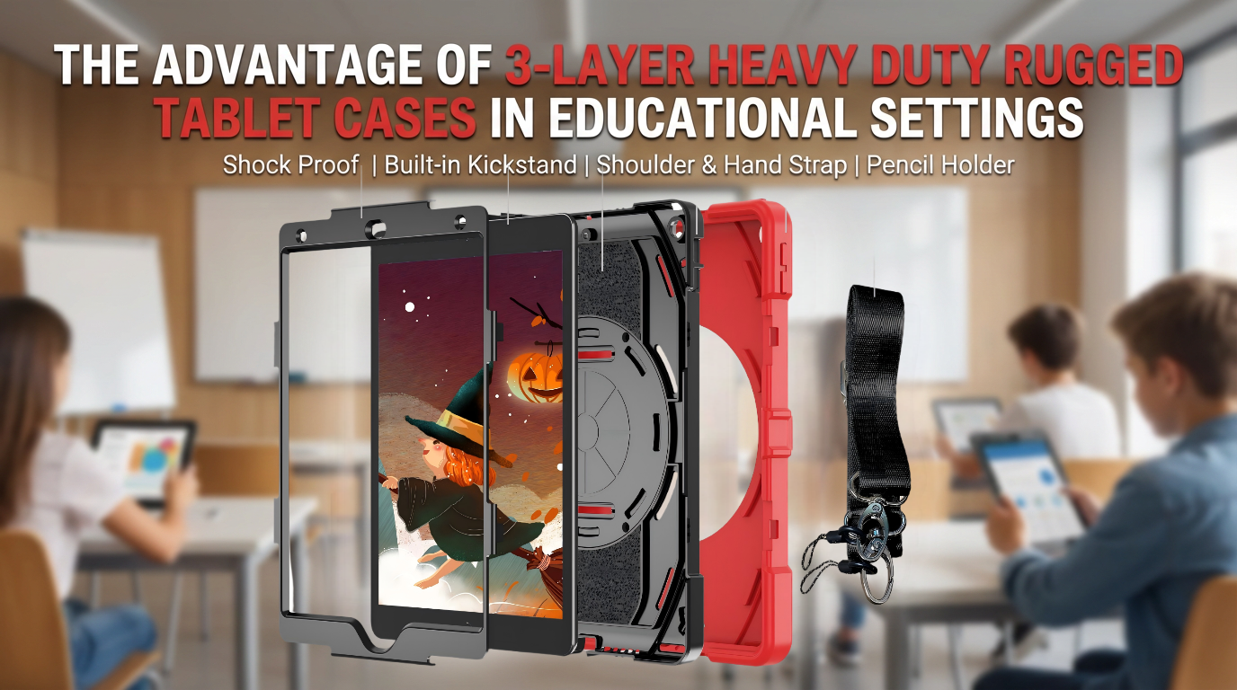 3-Layer Heavy Duty Rugged Tablet Cases for Classrooms