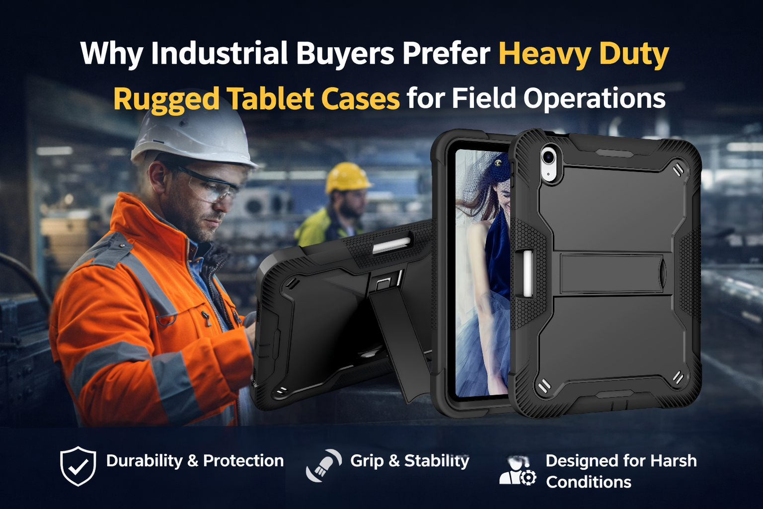 Why Industrial Buyers Prefer Heavy Duty Rugged Tablet Cases for Field Operations