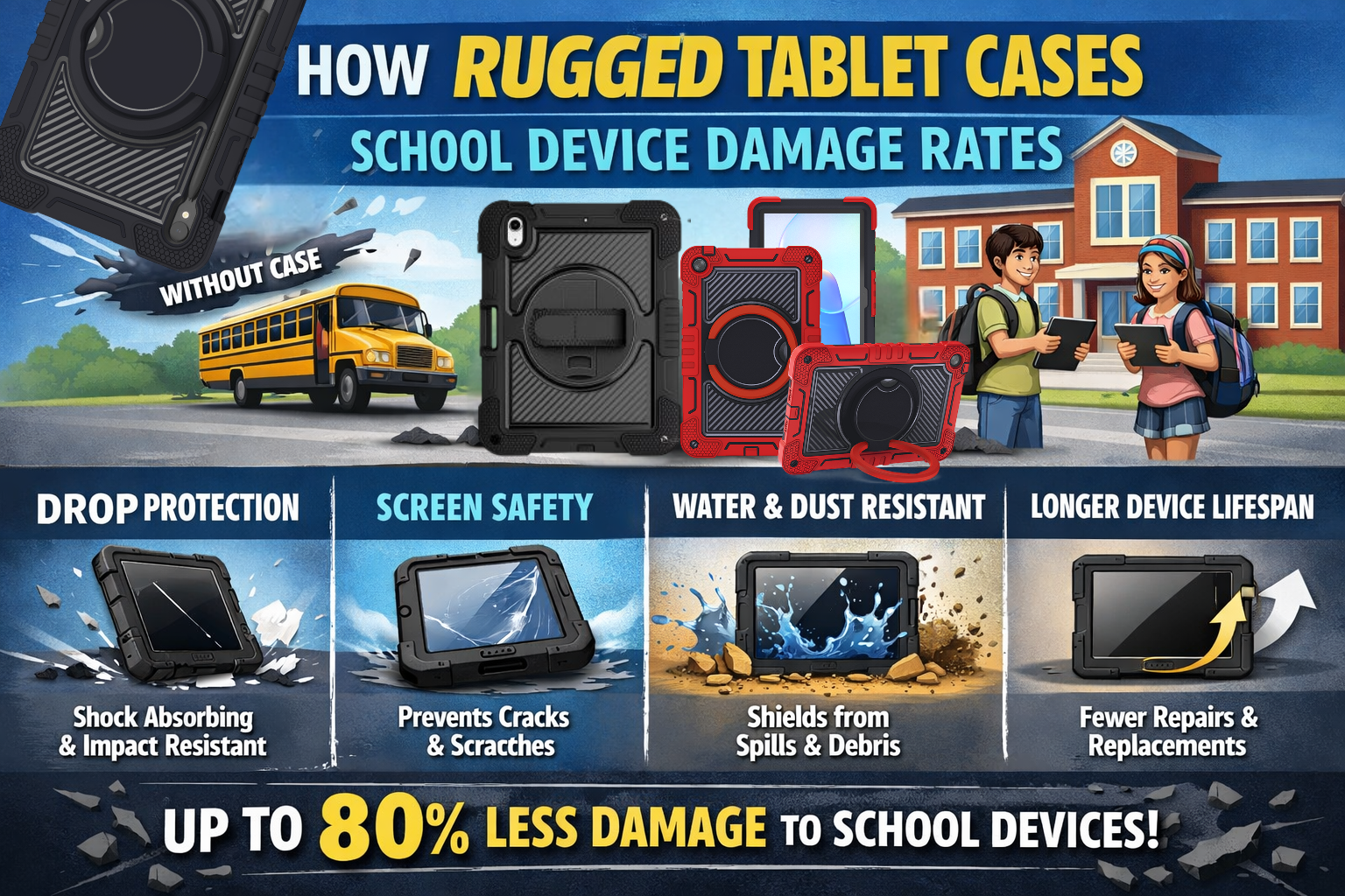 How Rugged Tablet Cases Reduce School Device Damage Rates