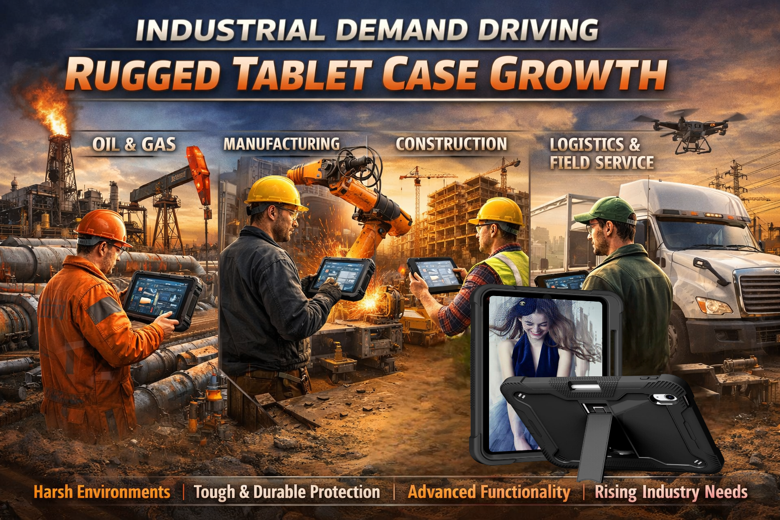 Future Demand for Rugged Tablet Cases in Global Industries