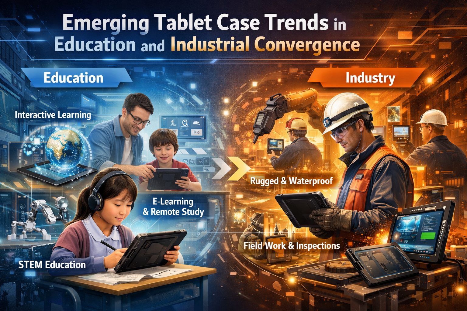 Emerging Tablet Case Trends in Education and Industrial Convergence