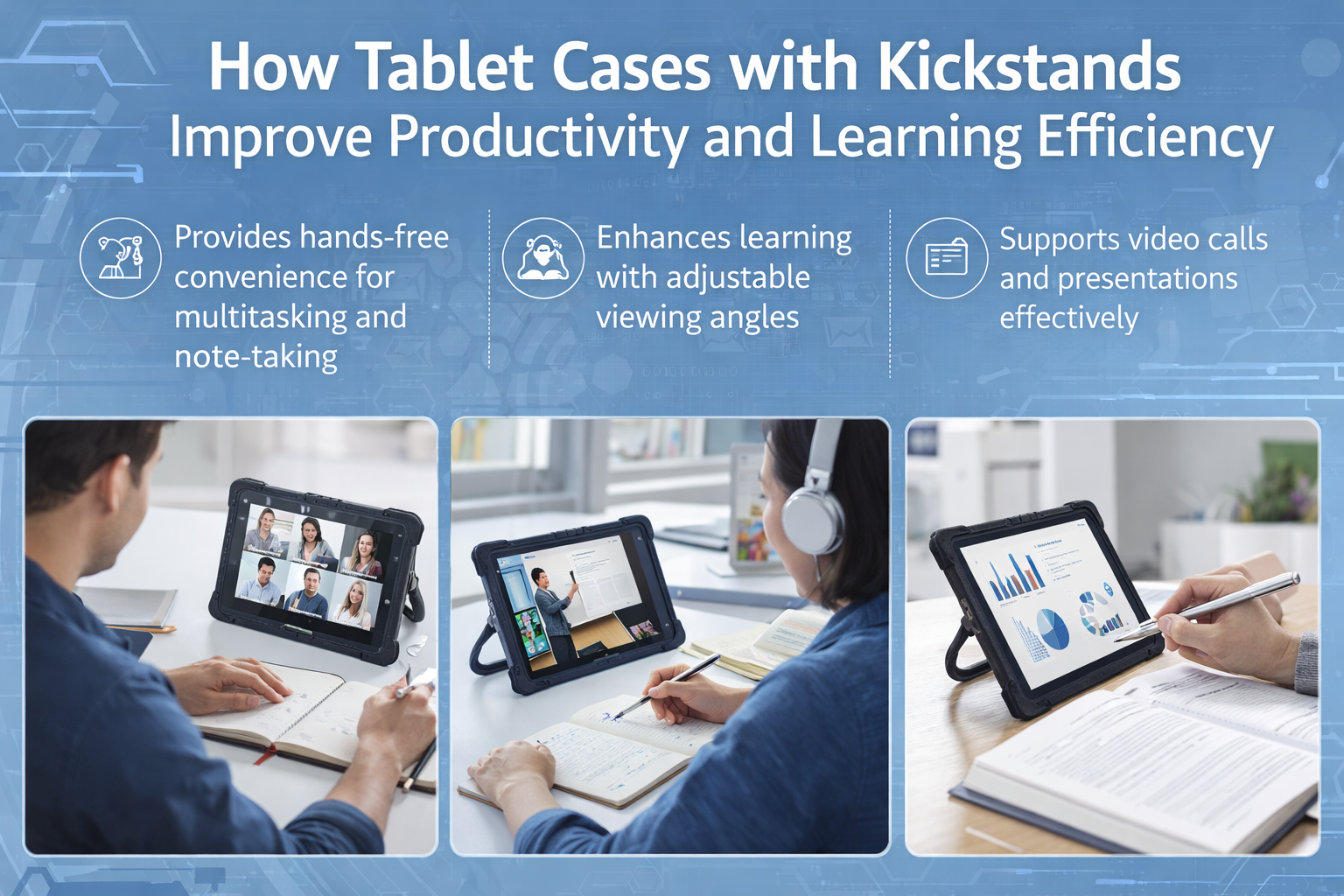 How Tablet Cases with Kickstands Improve Productivity and Learning Efficiency