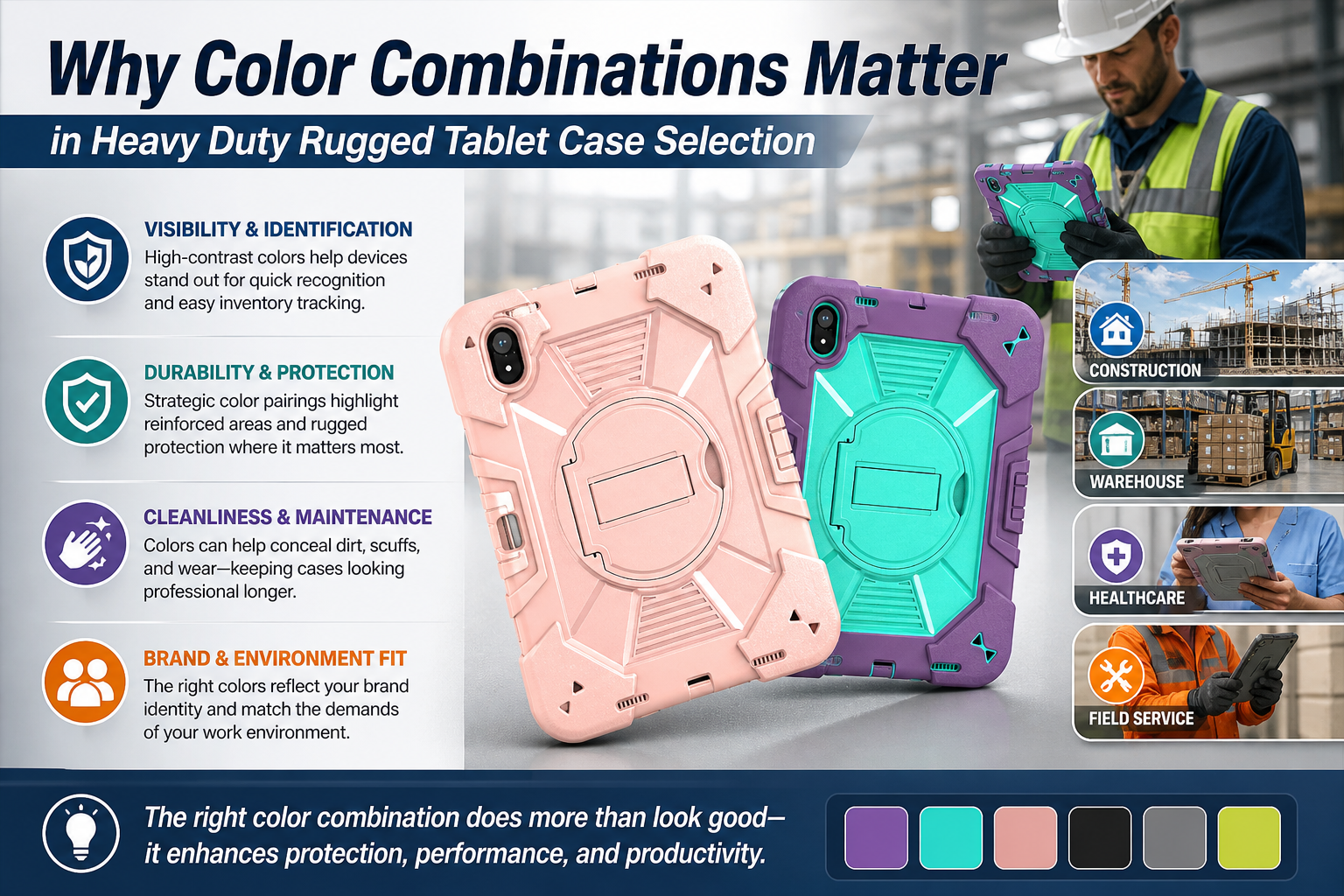 Why Color Combinations Matter in Heavy Duty Rugged Tablet Case Selection