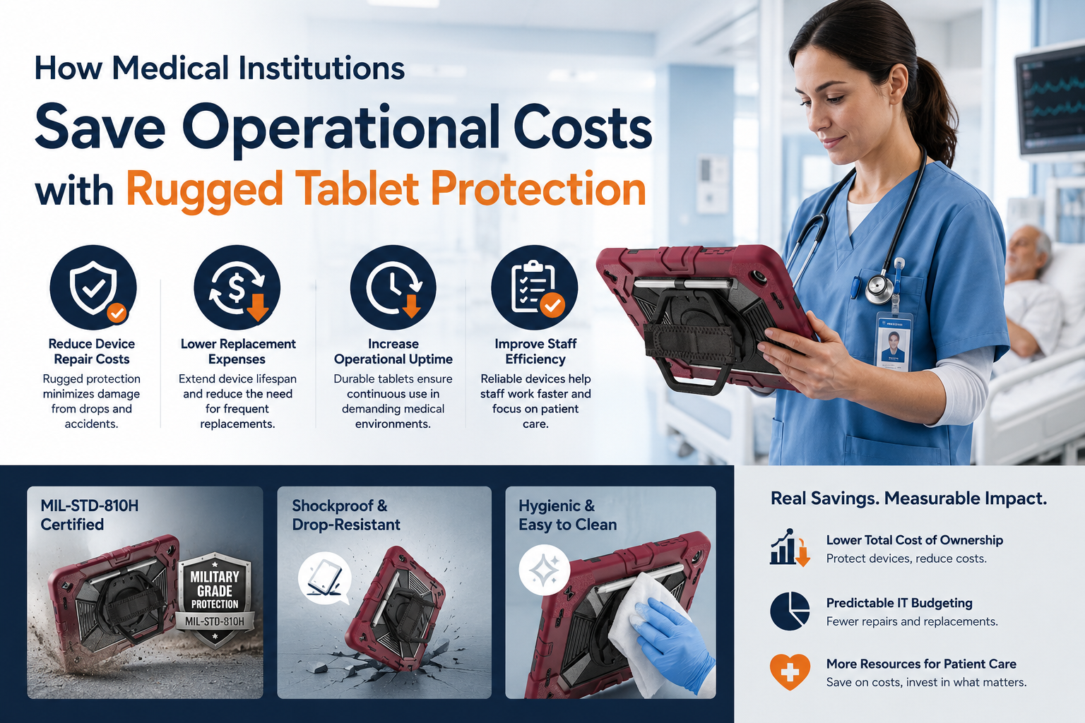 How Medical Institutions Save Operational Costs with Rugged Tablet Protection