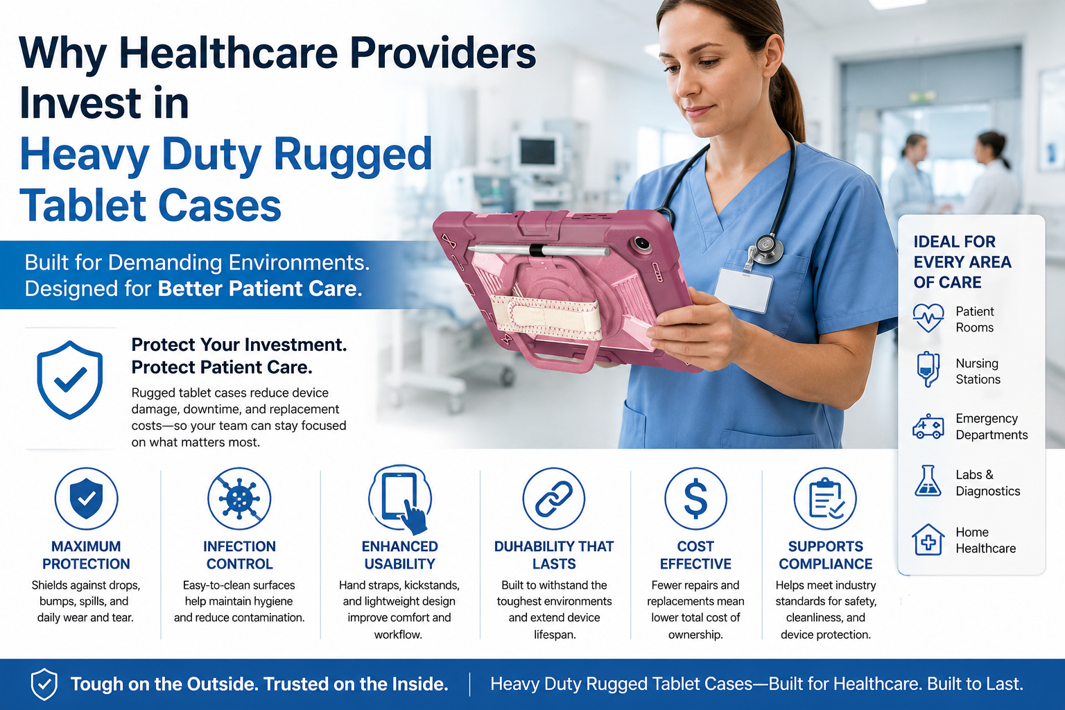 Why Healthcare Providers Invest in Heavy Duty Rugged Tablet Cases