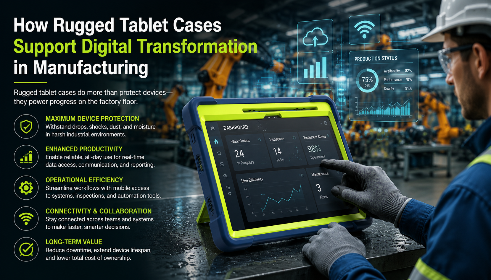 How Rugged Tablet Cases Support Digital Transformation in Manufacturing