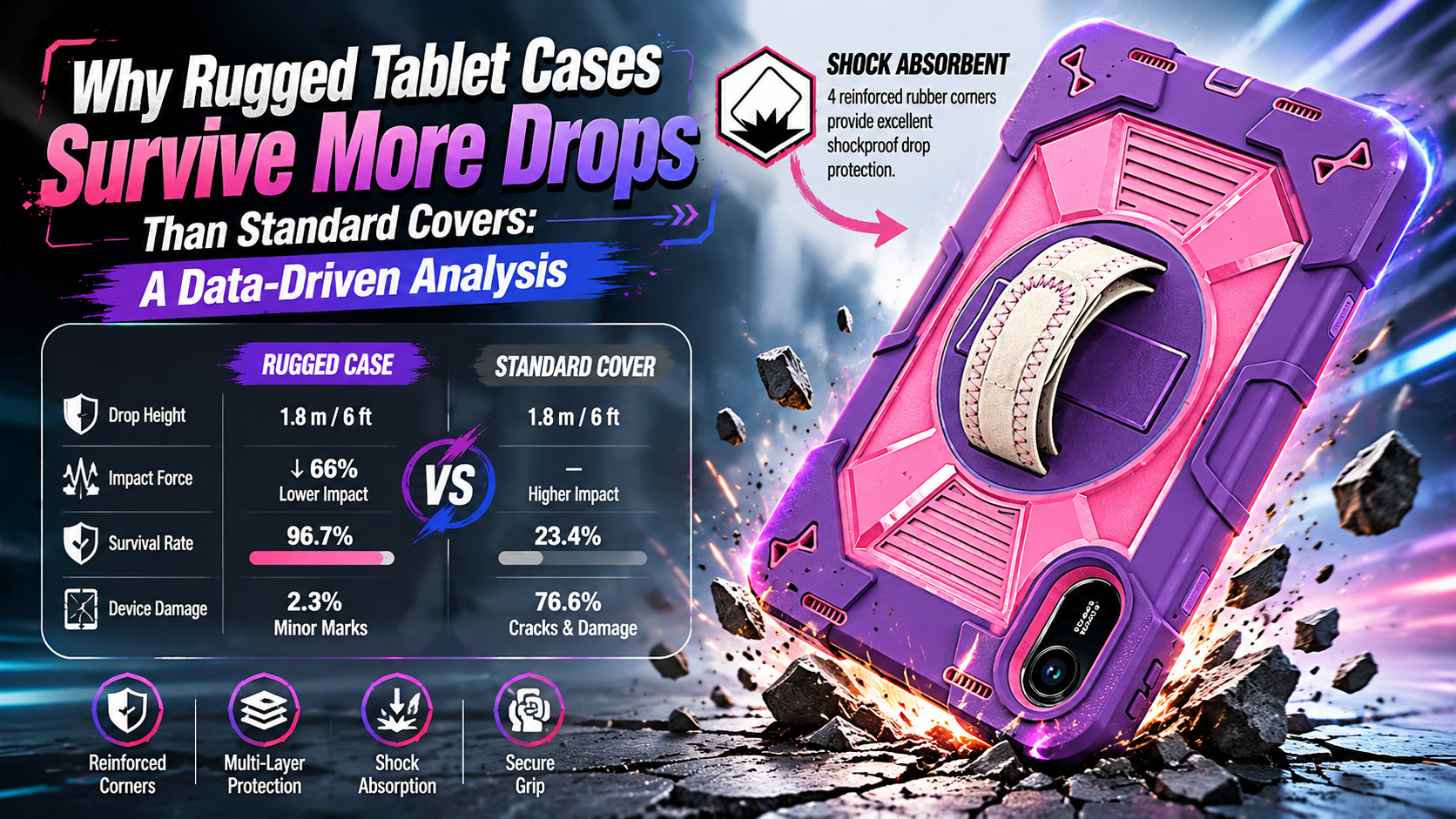Why Rugged Tablet Cases Survive More Drops Than Standard Covers