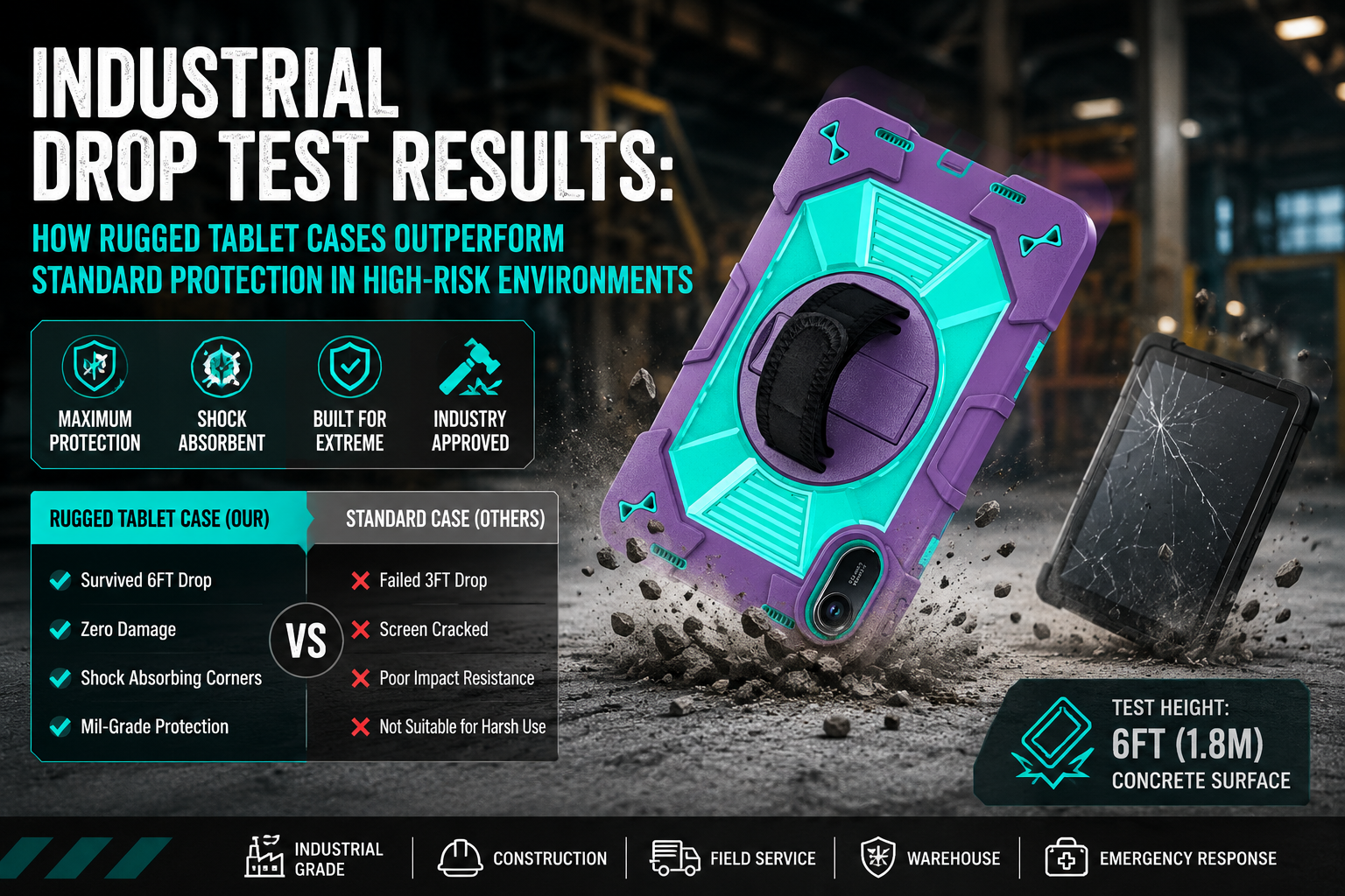 Industrial Drop Test Results for Rugged Tablet Protection