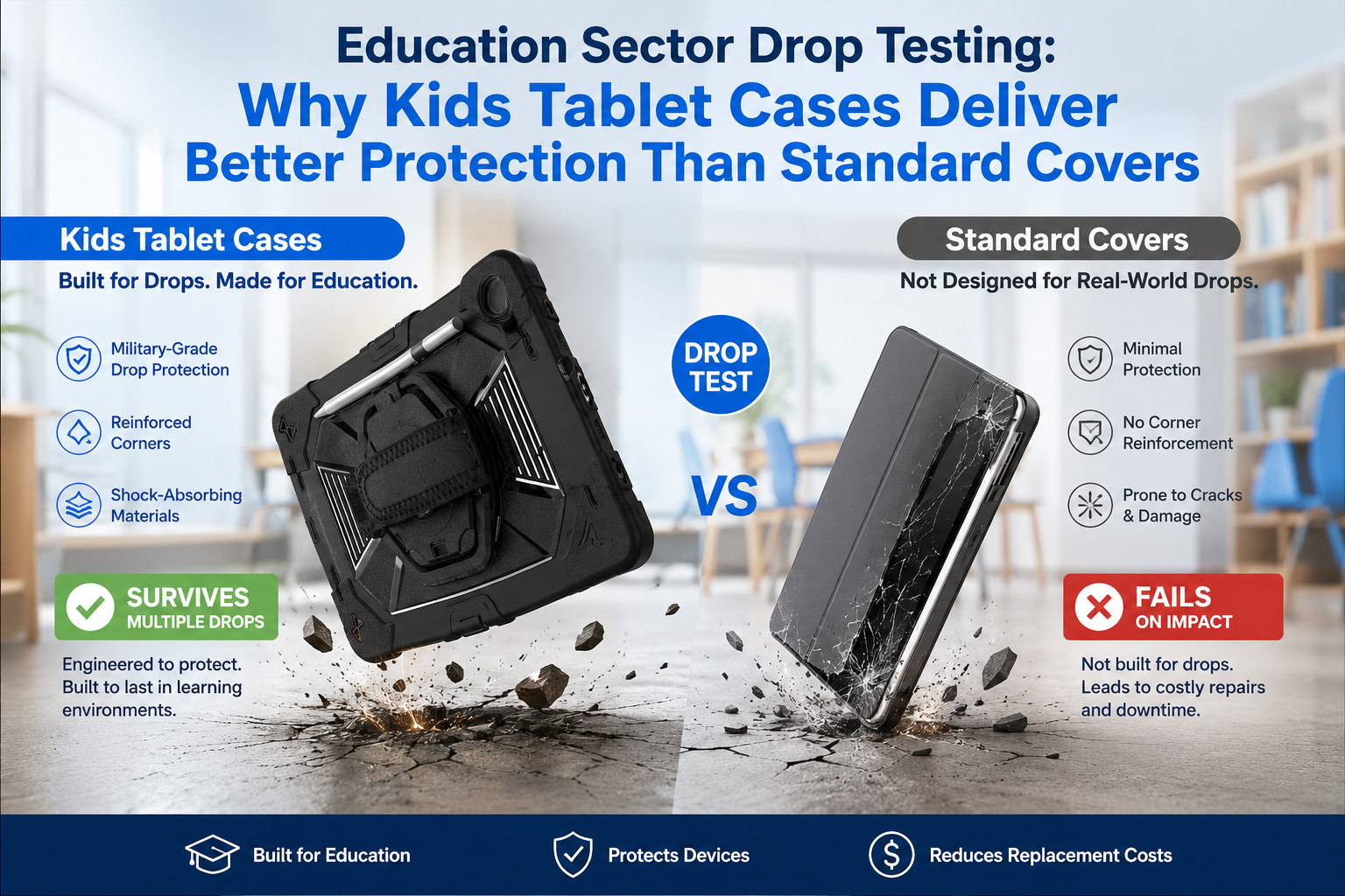 Education Sector Drop Testing: Kids Tablet Cases Explained