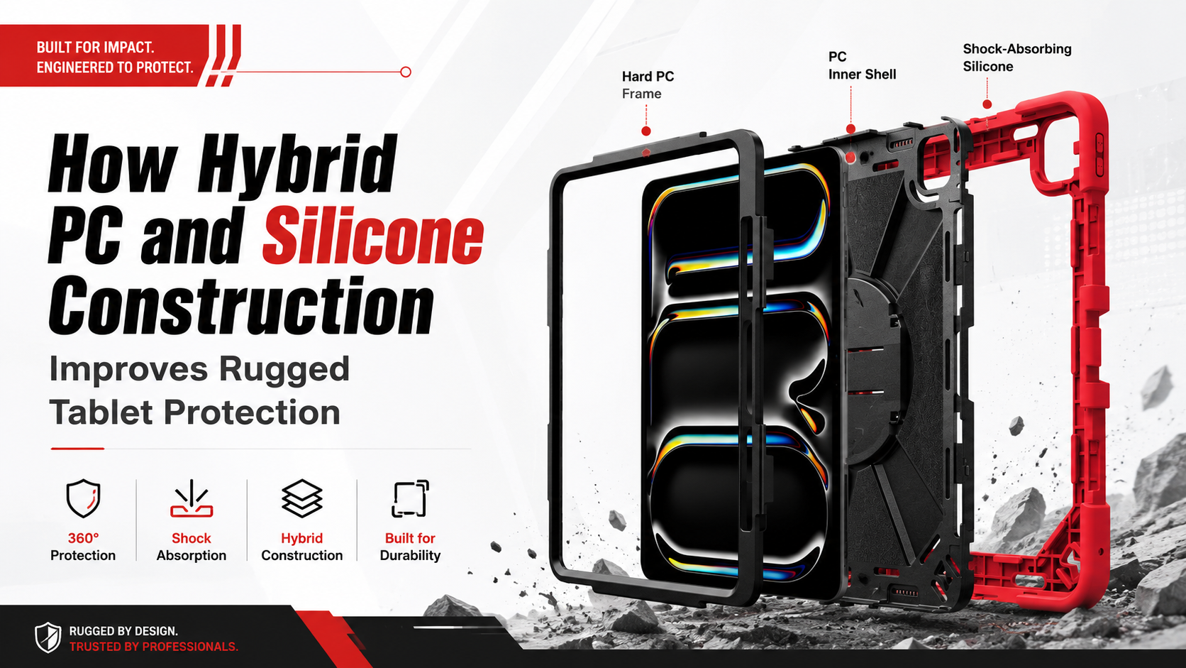 How Hybrid PC and Silicone Construction Improves Rugged Tablet Protection