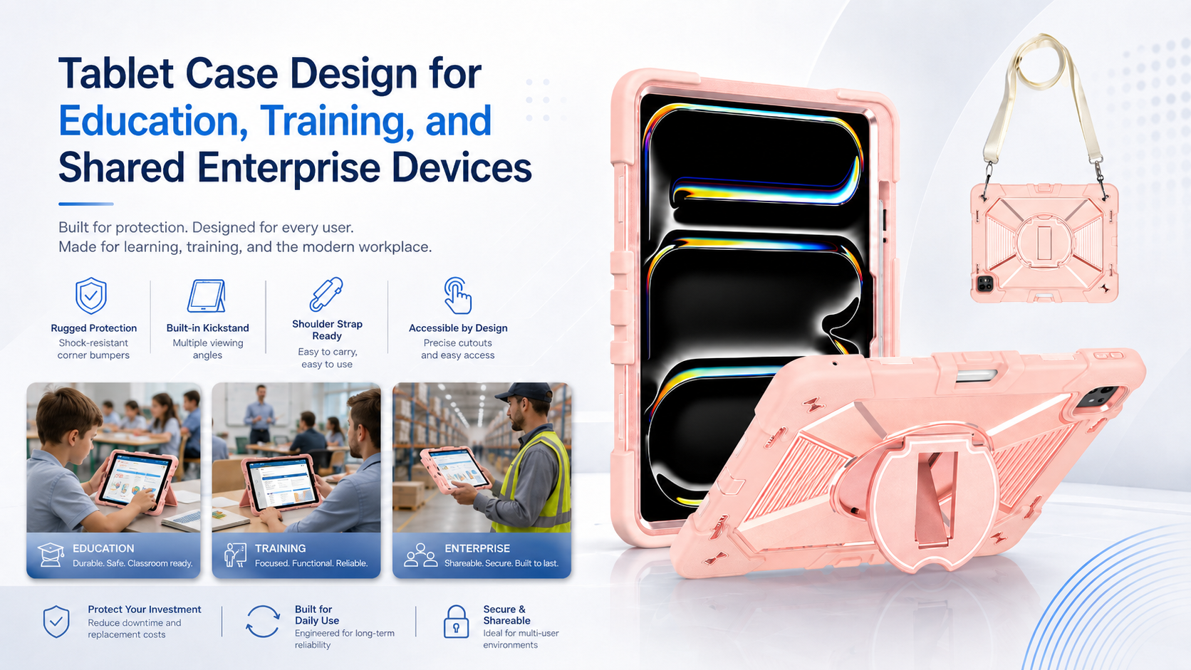 Tablet Case Design for Education, Training, and Shared Enterprise Devices