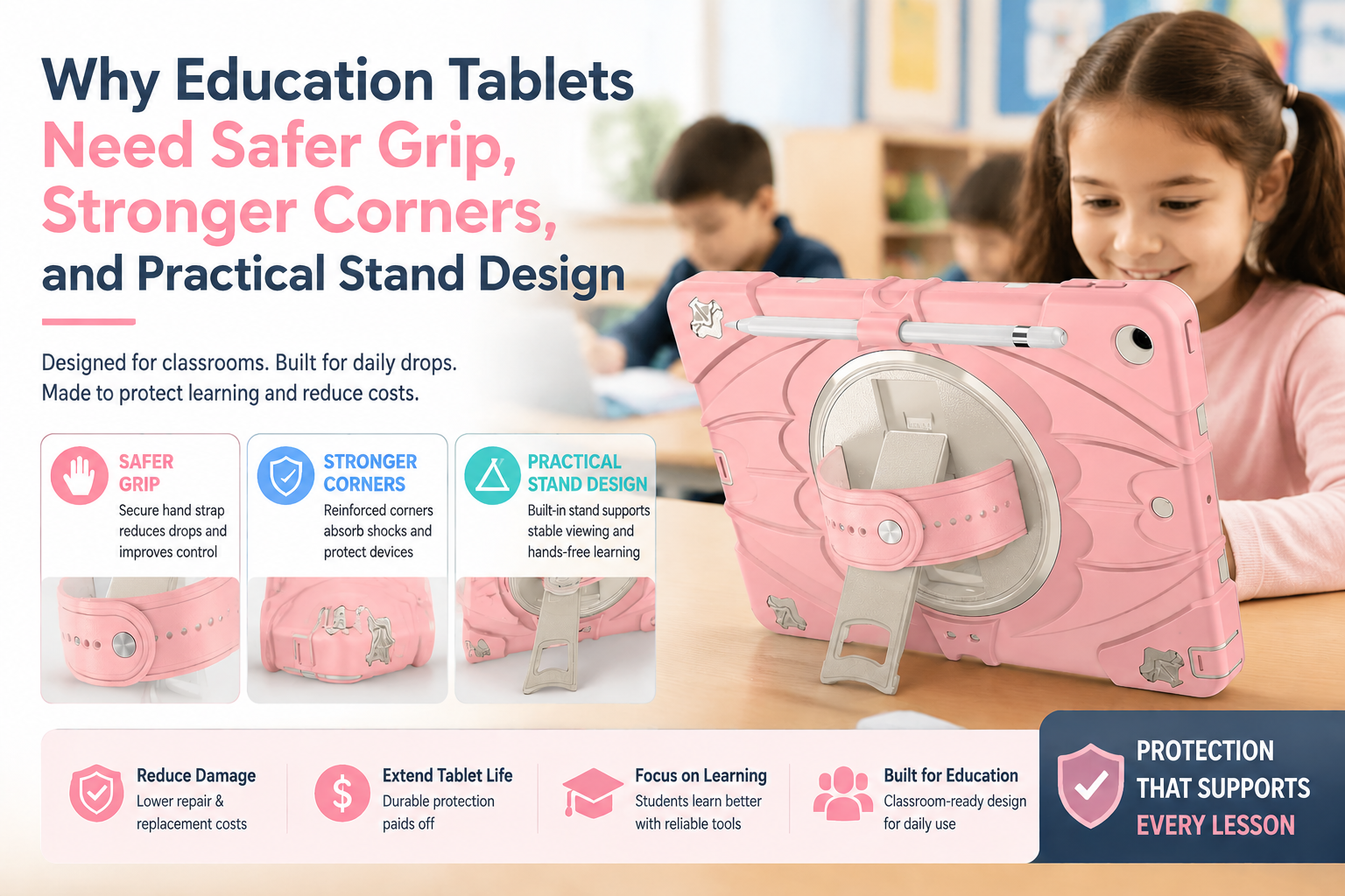 Why Education Tablets Need Safer Grip, Stronger Corners, and Practical Stand Design