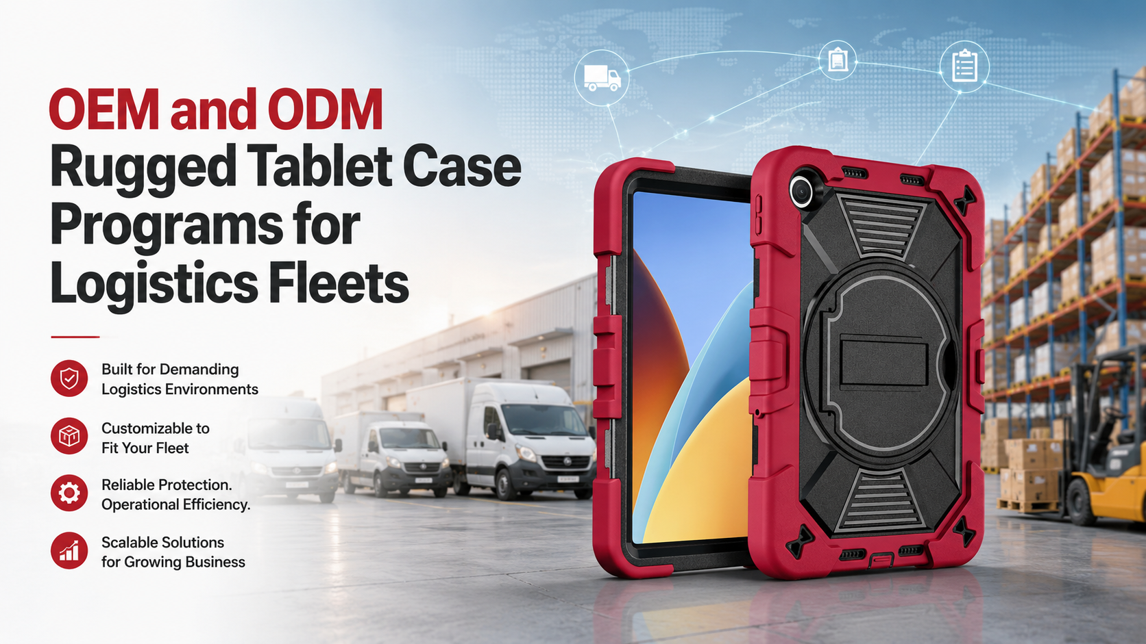 OEM and ODM Rugged Tablet Case Programs for Logistics Fleets