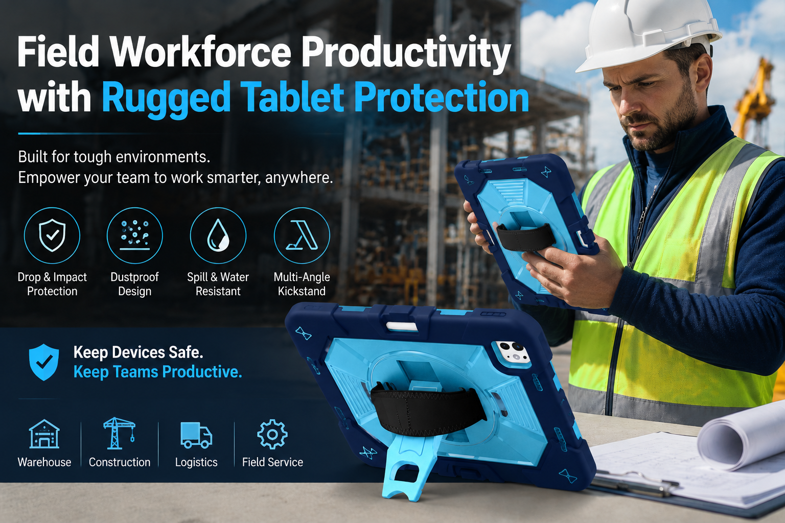 Field Workforce Productivity with Rugged Tablet Protection