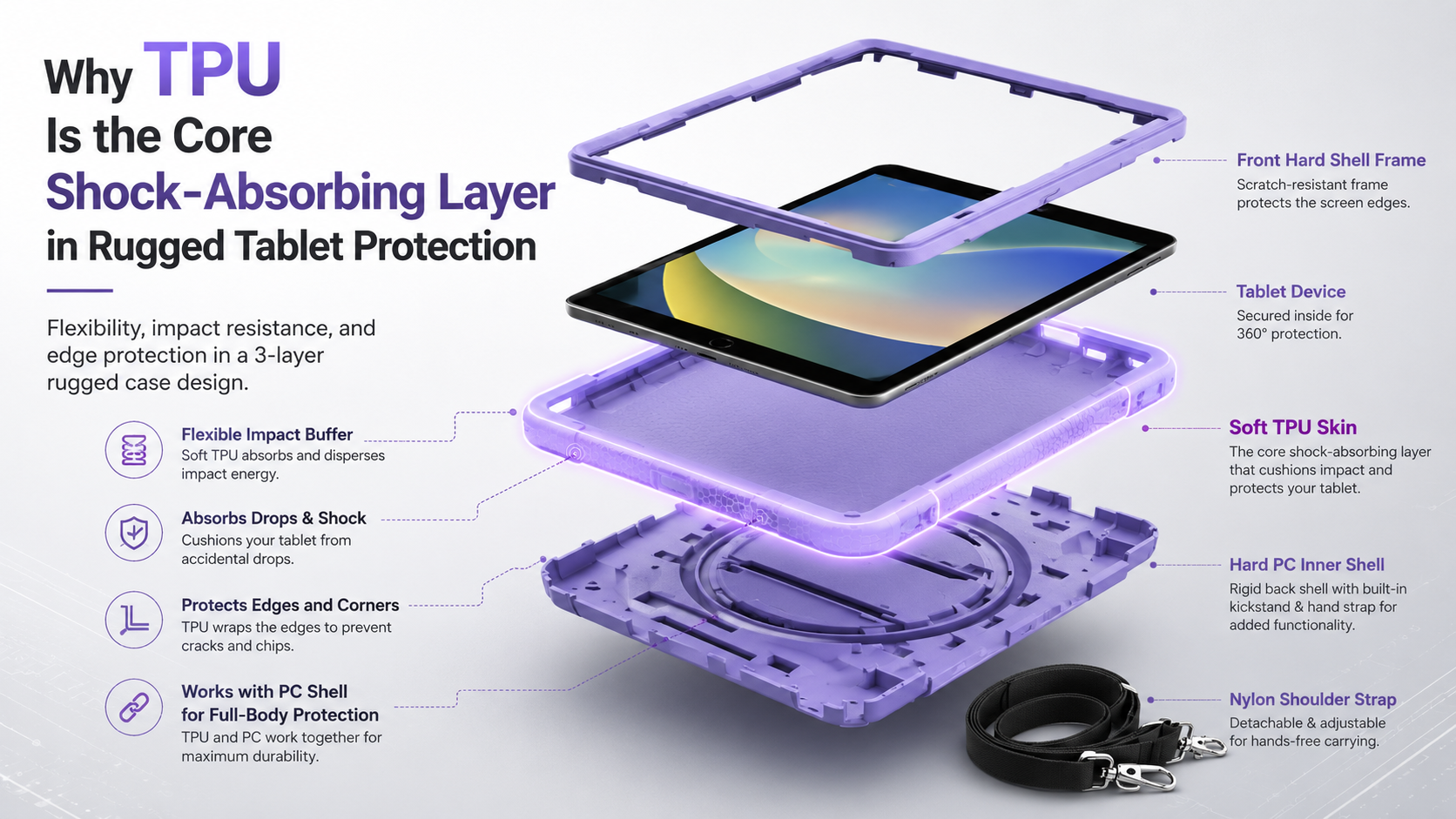 Why TPU Is the Core Shock-Absorbing Layer in Rugged Tablet Protection
