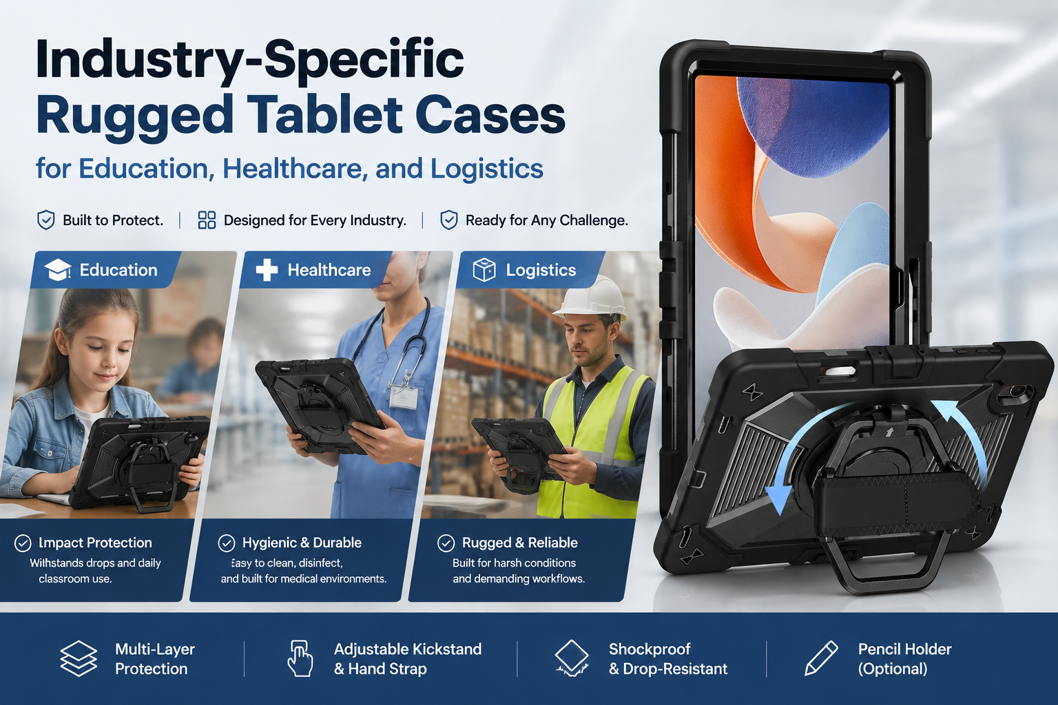 Industry-Specific Rugged Tablet Cases for Education, Healthcare, and Logistics