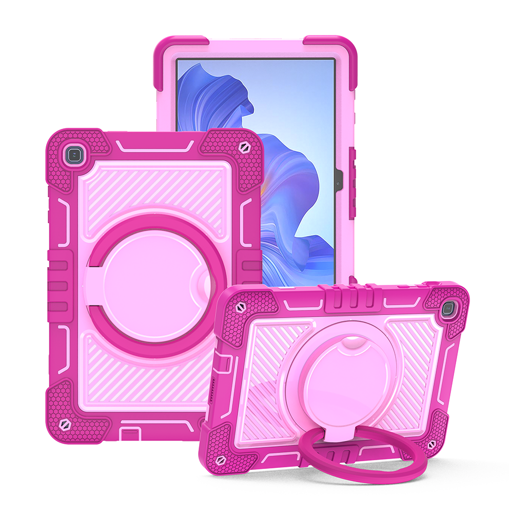 TOZIZO Rose Red Armor Case for Honor Pad X8 with 360 Degree Handle Stand and Strap for Retail B2B Wholesale
