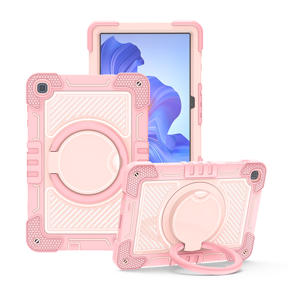 TOZIZO Rose Gold Protective Case for Honor Pad X8 with 360 Degree Rotating Stand and Shoulder Strap for Retail Wholesale