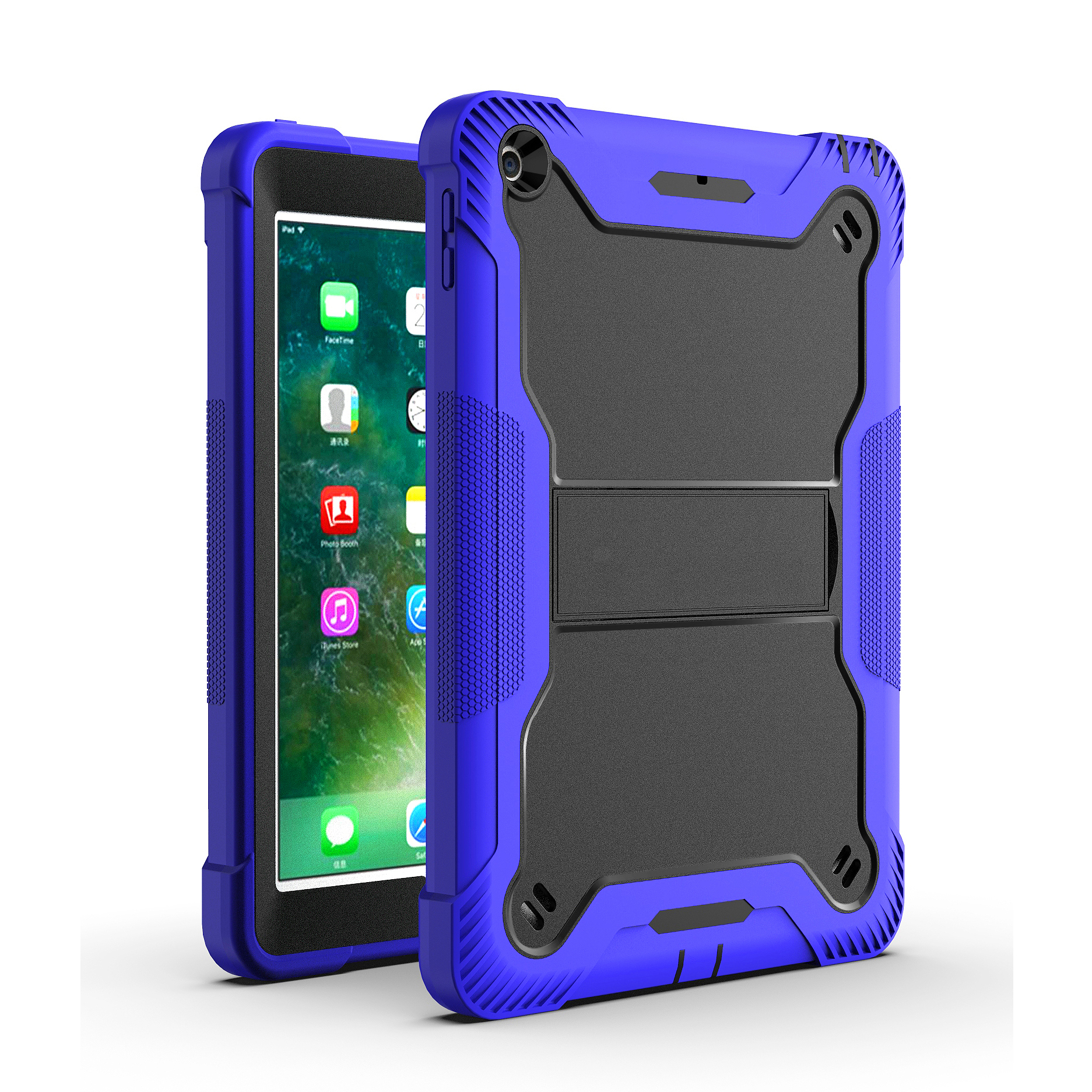 TOZIZO Dark Blue Commercial Grade Triple-Layer Case for iPad 5th/6th Generation | Enterprise Tablet Protection