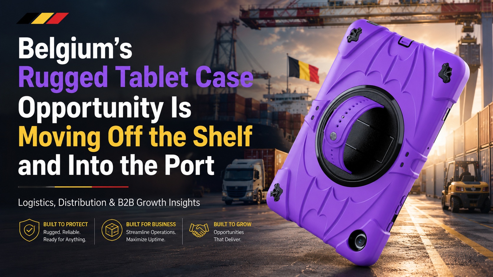 Belgium’s Rugged Tablet Case Opportunity Is Moving Off the Shelf and Into the Port