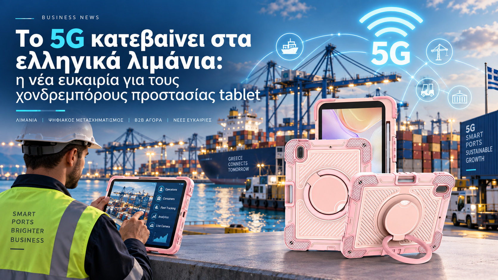 Το 5G κατεβαίνει στα ελληνικά λιμάνια: η νέα ευκαιρία για τους χονδρεμπόρους προστασίας tablet