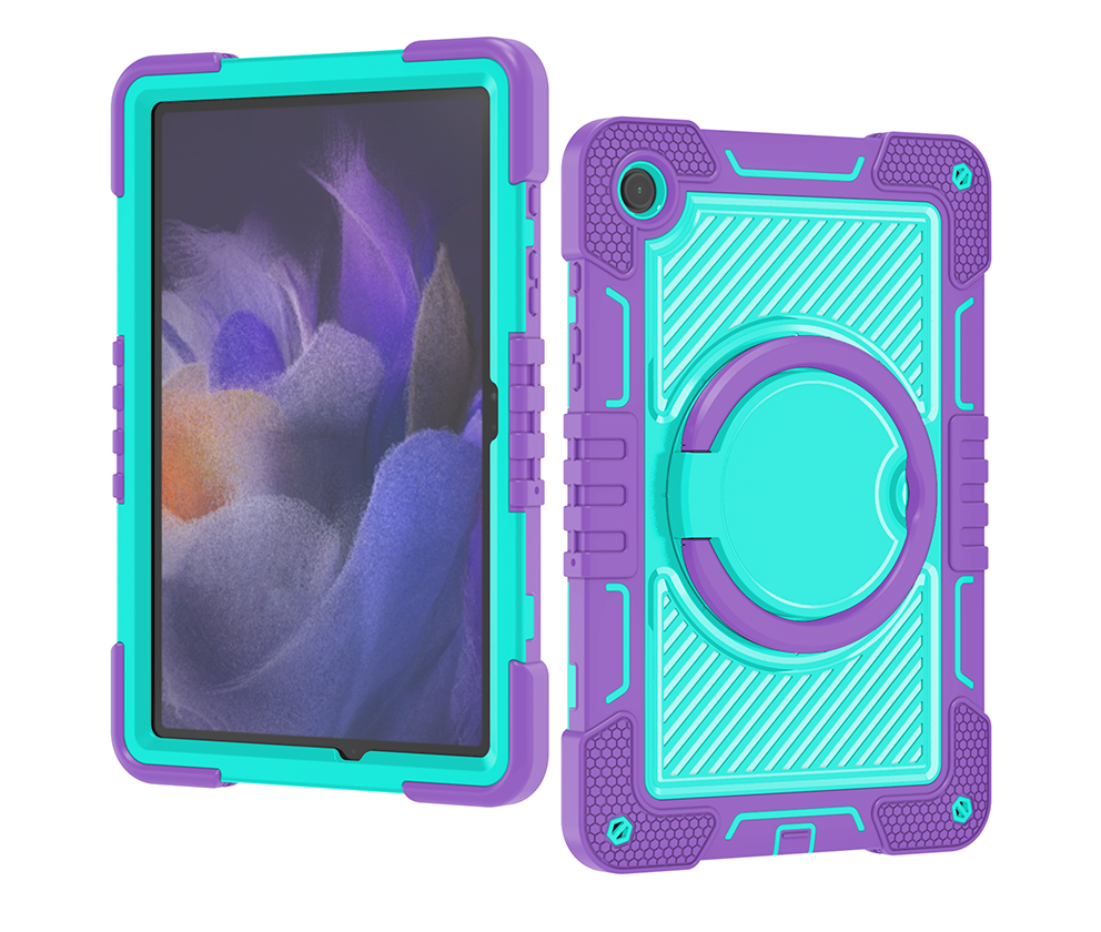 TOZIZO Purple Mint Kids-Proof Case for Samsung Tab A9 Plus | 360° Multi-Angle Stand Handle, Adjustable Shoulder Strap, 3-in-1 Protective Cover for Education Supply