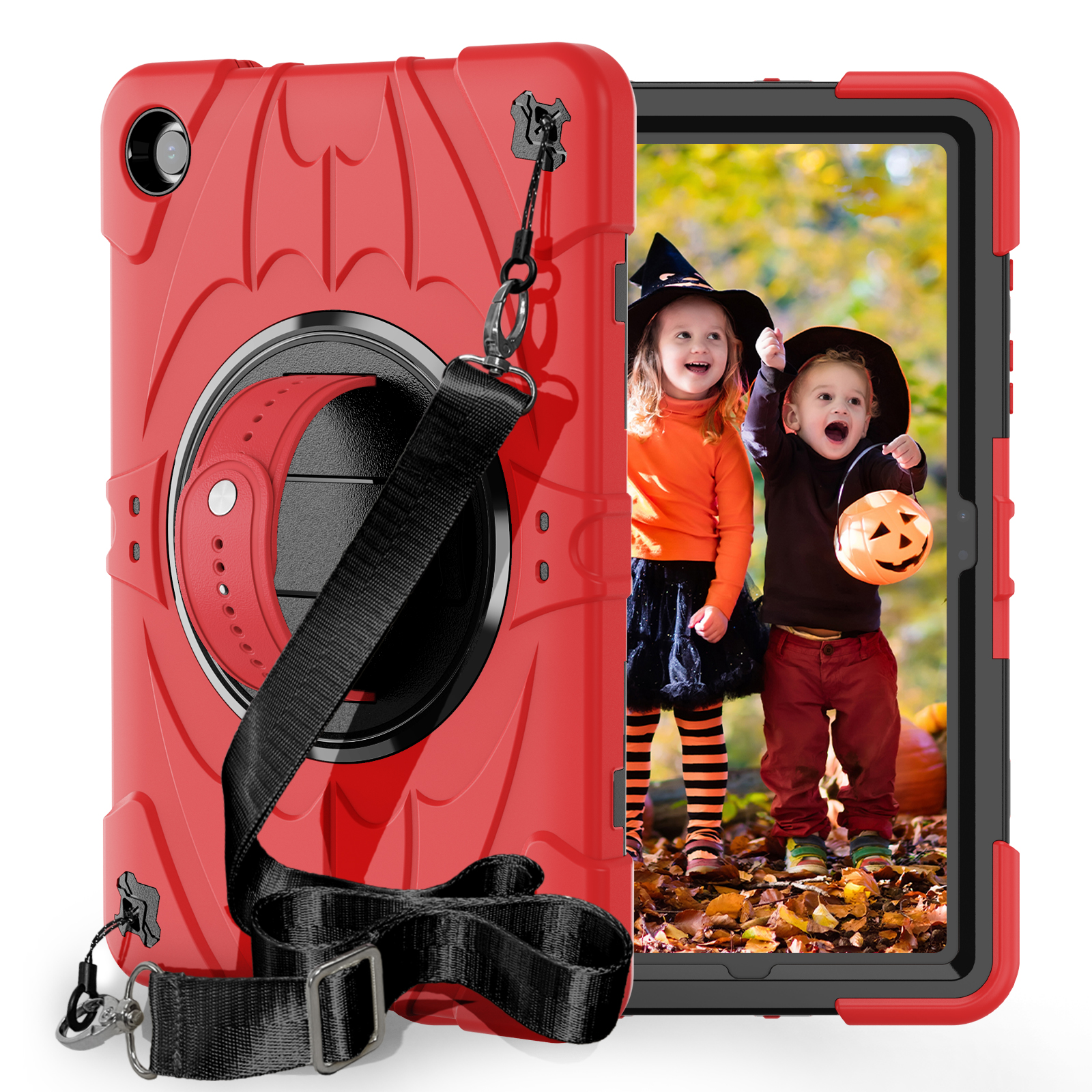 TOZIZO Rugged Shockproof Tablet Case for Kids with 360° Rotating Hand Strap and Kickstand for Samsung Galaxy Tab A11 Plus A9 +