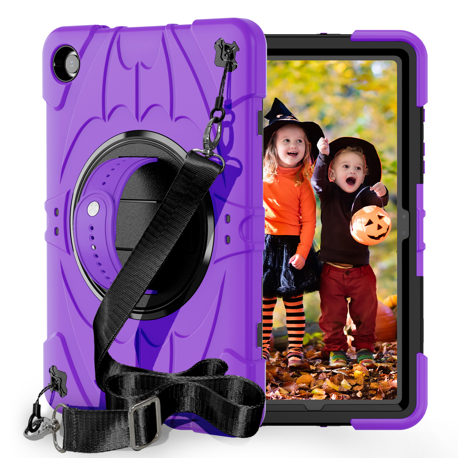 TOZIZO Military Grade Rugged Tablet Case for Kids with 360° Kickstand & Hand Strap | 3-Layer Protection
