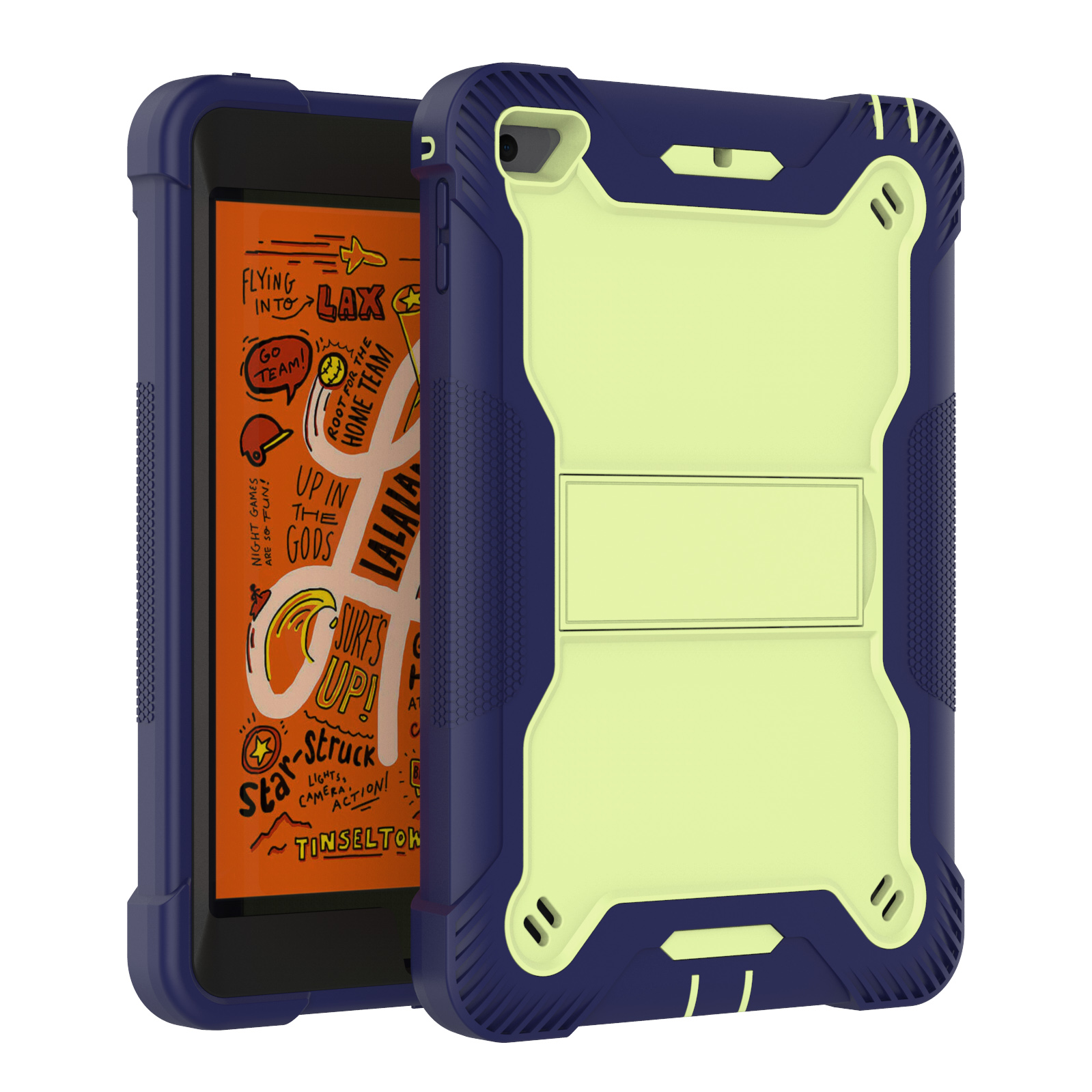 TOZIZO iPad mini 4/5 Heavy‑Duty Rugged Case with Kickstand – 3‑in‑1 Shockproof Protection  Tablet Cover