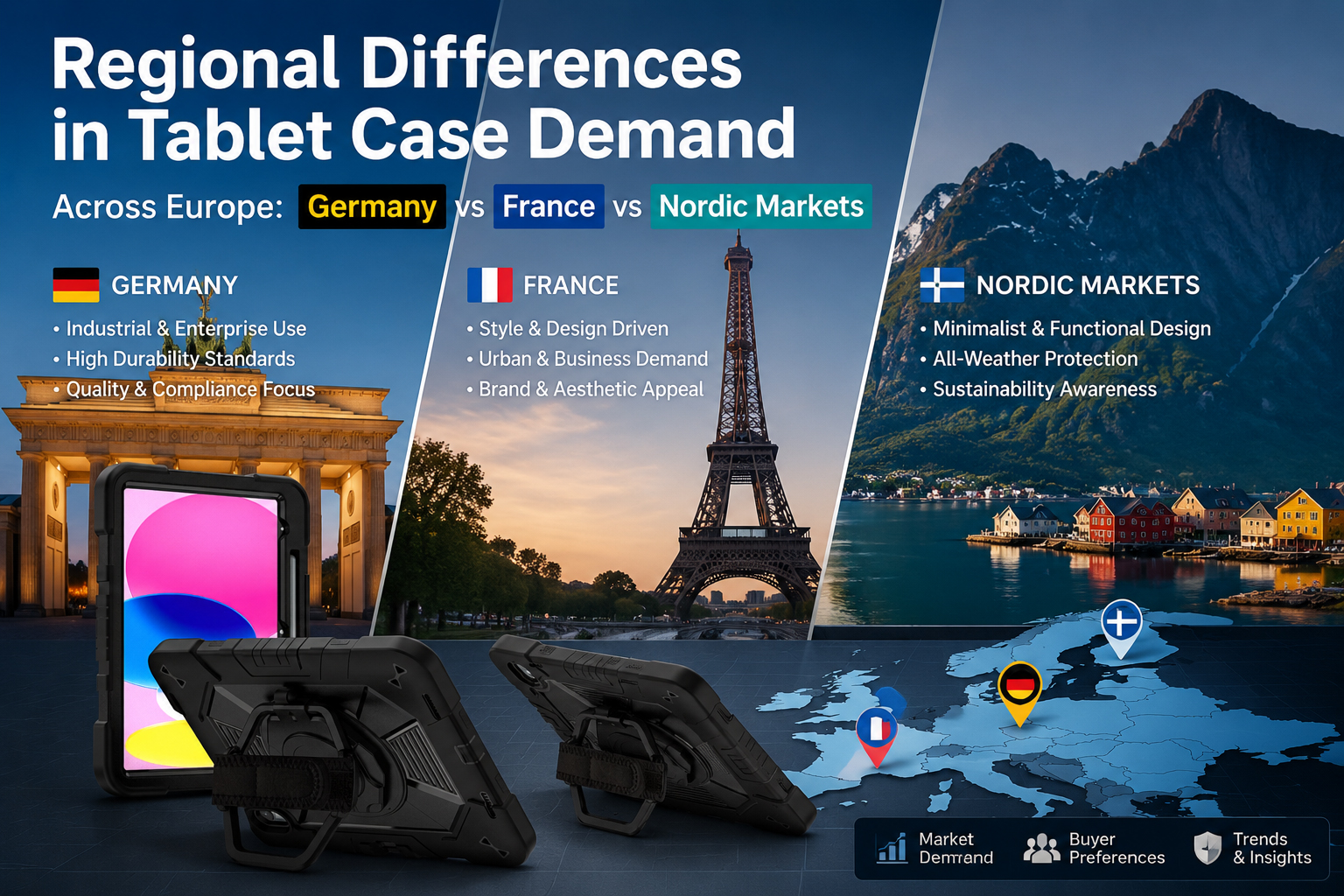 Regional Differences in Tablet Case Demand Across Europe: Germany vs France vs Nordic Markets
