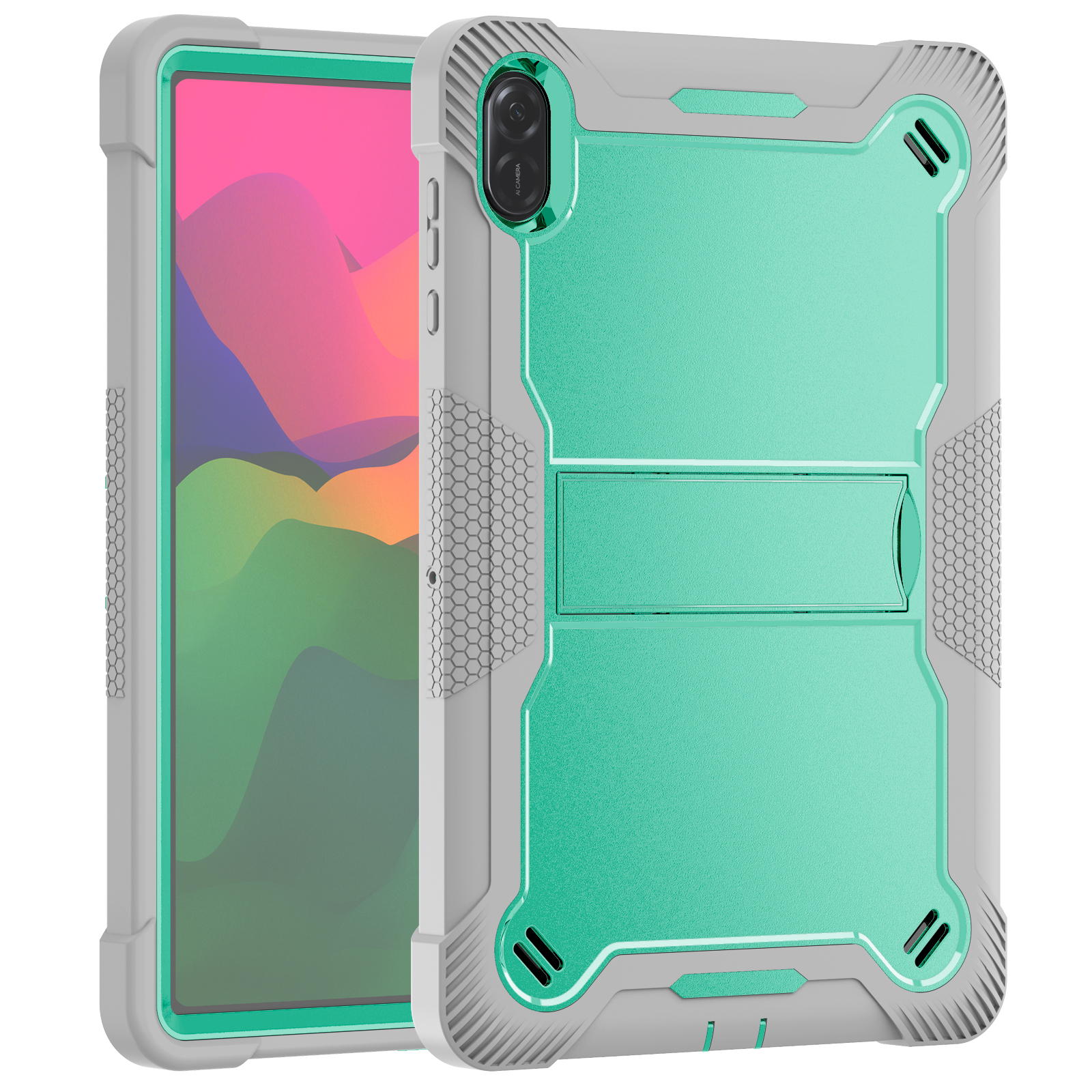 TOZIZO Honor Pad X8A Heavy Duty Hybrid Armor Full Body Protective Stand Shockproof Tablet Case