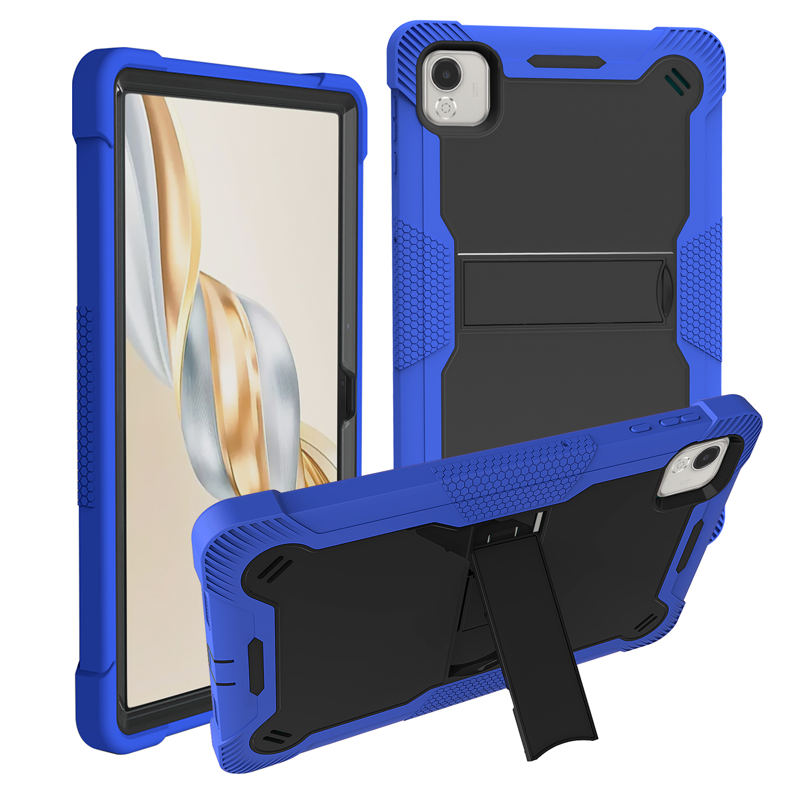 TOZIZO Blue Rugged Shockproof Case with Kickstand for Honor Pad X9A - Premium Dual-Layer Survivor Tablet Cover