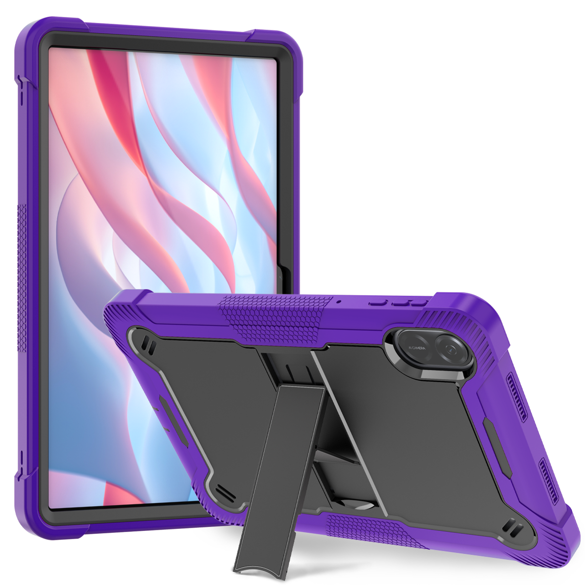 TOZIZO Purple + Black Shockproof Honor Pad X9 Case Full Body Rugged Protective Tablet Shell