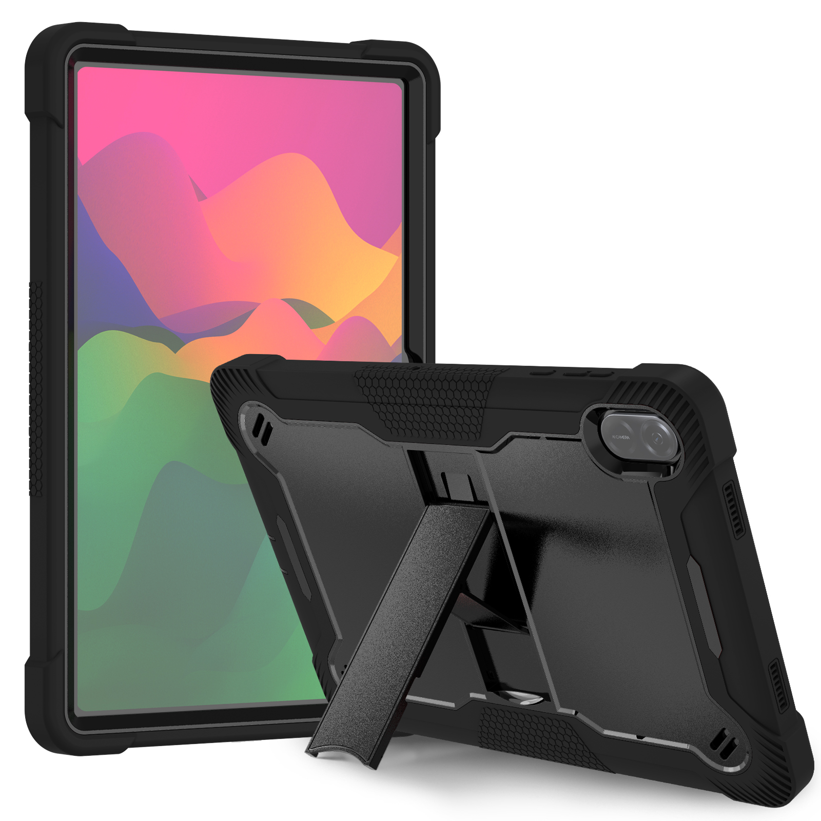 TOZIZO Black Honor Pad X8a 11 Inch Shockproof Pad Tablet Case, Heavy Duty Full Body Rugged Kickstand Cover
